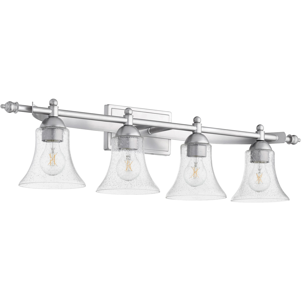 Aspen 4 Light 36 inch Classic Nickel Vanity Light Wall Light