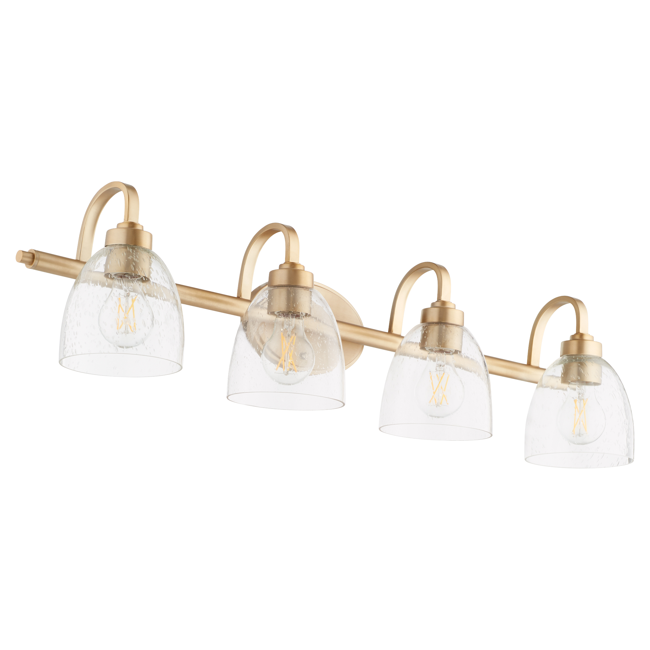 Quorum 5060-4-280 Reyes 4 Light 34 inch Aged Brass Vanity Light Wall Light