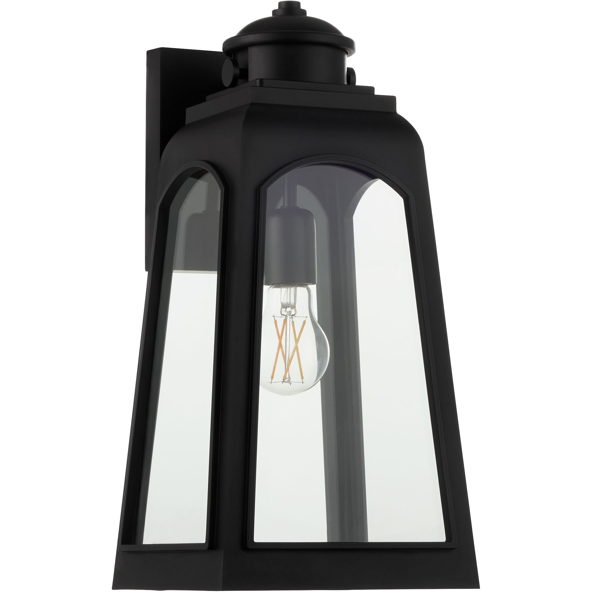 Francis 16.5 inch Matte Black Outdoor Wall Lantern
