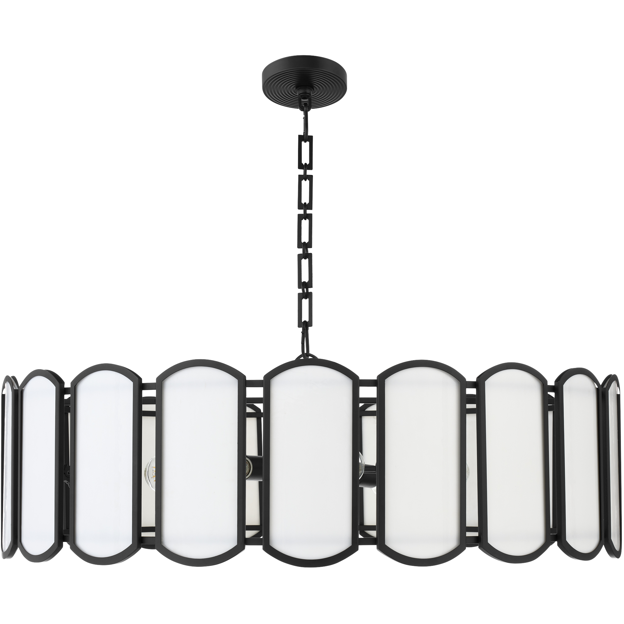 Belleview 8 Light 38 inch Matte Black Pendant Ceiling Light