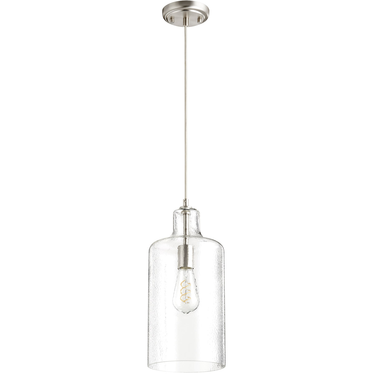 Fort Worth 1 Light 7 inch Satin Nickel Mini Pendant Ceiling Light