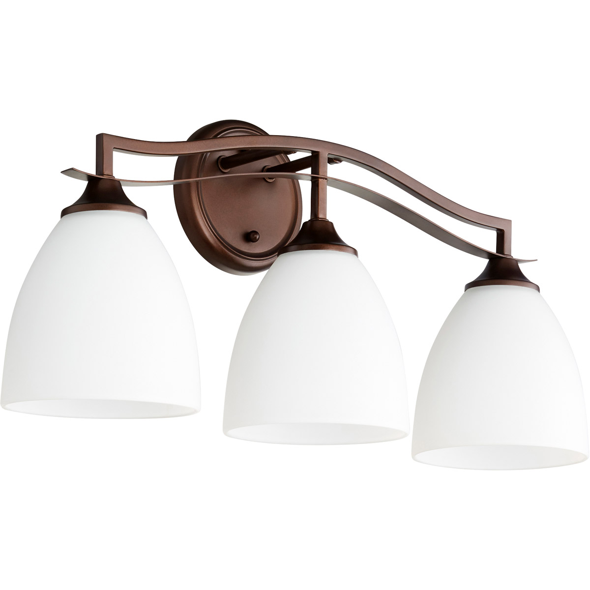 Jardin 3 Light 21.5 inch Oiled Bronze Vanity Light Wall Light in Satin Opal