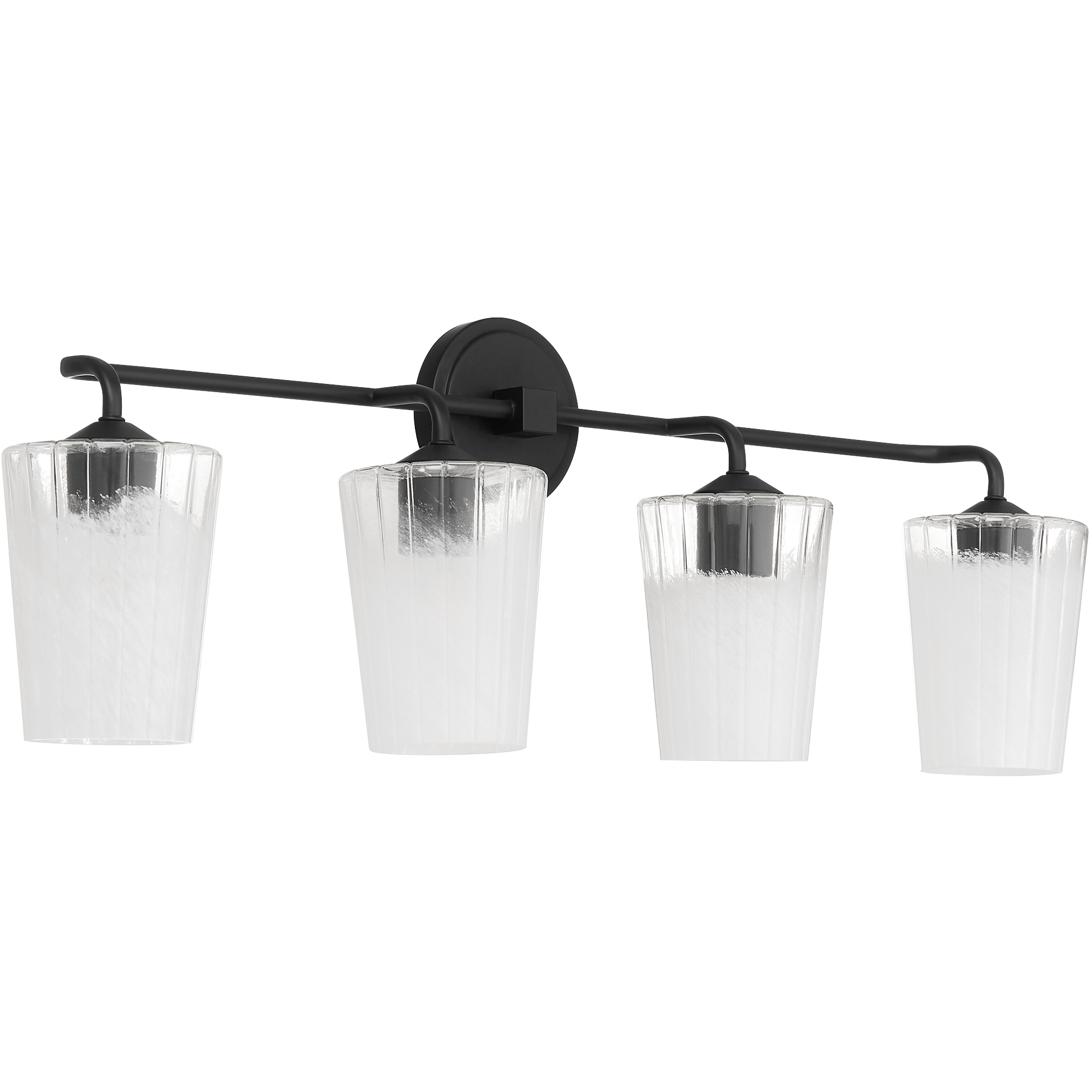 Providence 4 Light 35 inch Matte Black Vanity Light Wall Light