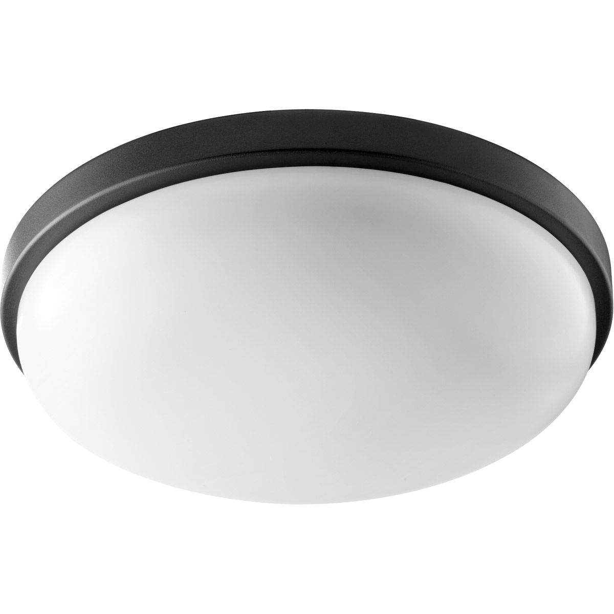 Fort Worth LED 14.5 inch Noir Flush Mount Ceiling Light, Quorum Home