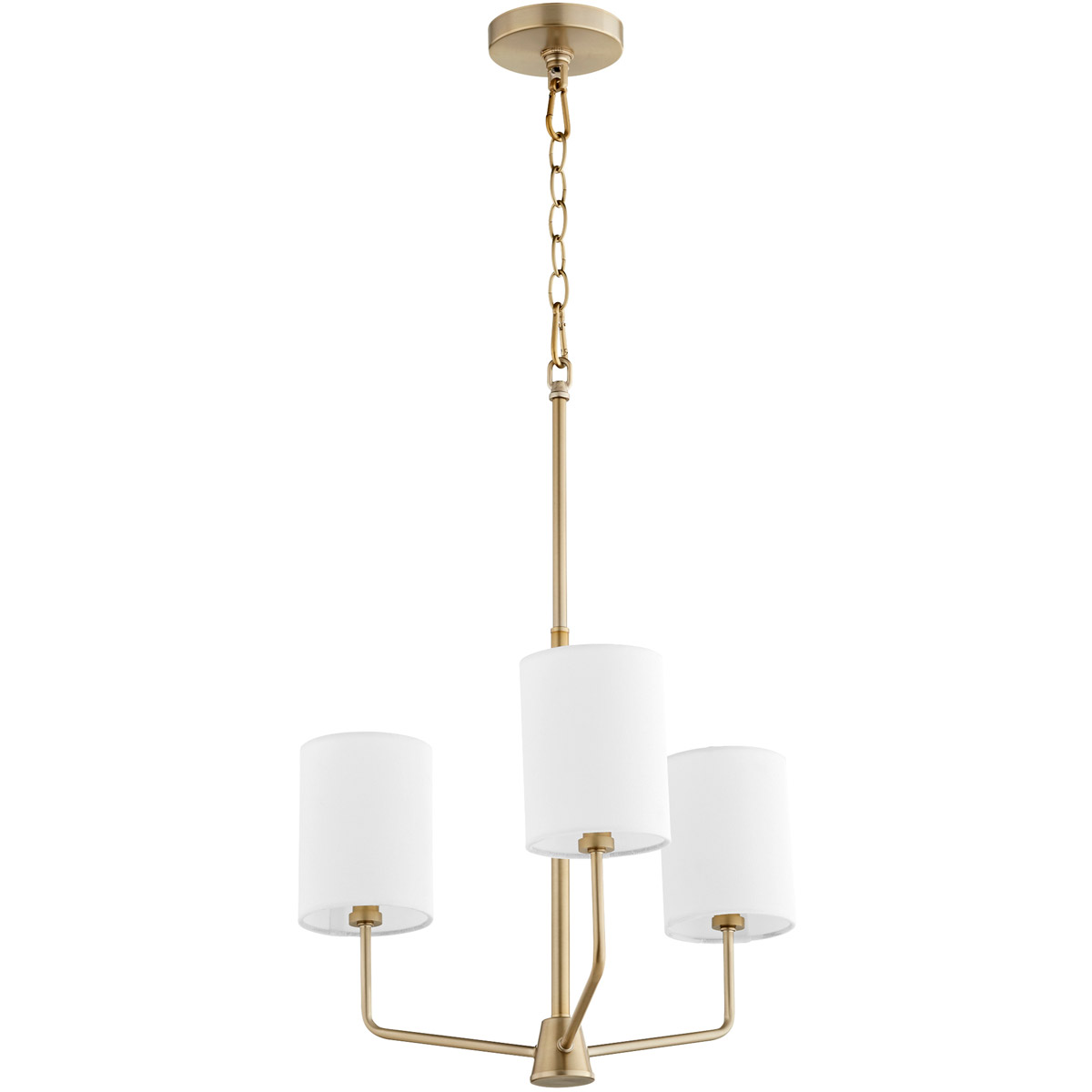 Harmony 3 Light 18 inch Aged Brass Chandelier Ceiling Light