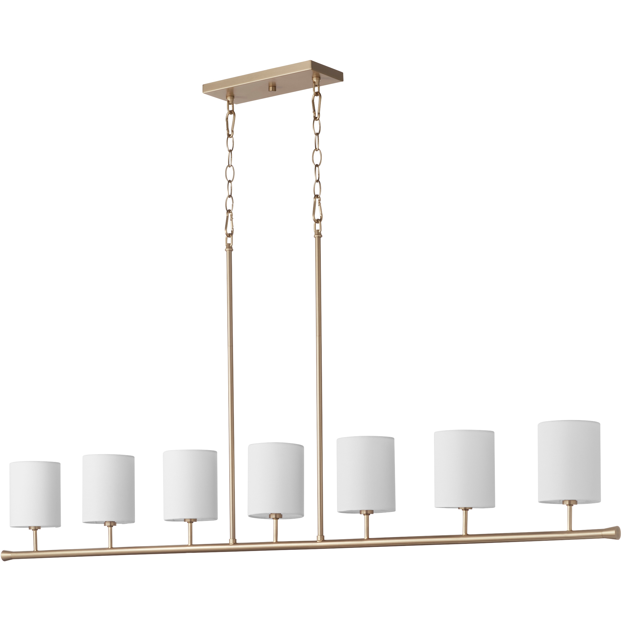 Harmony 7 Light 60 inch Aged Brass Linear Chandelier Ceiling Light