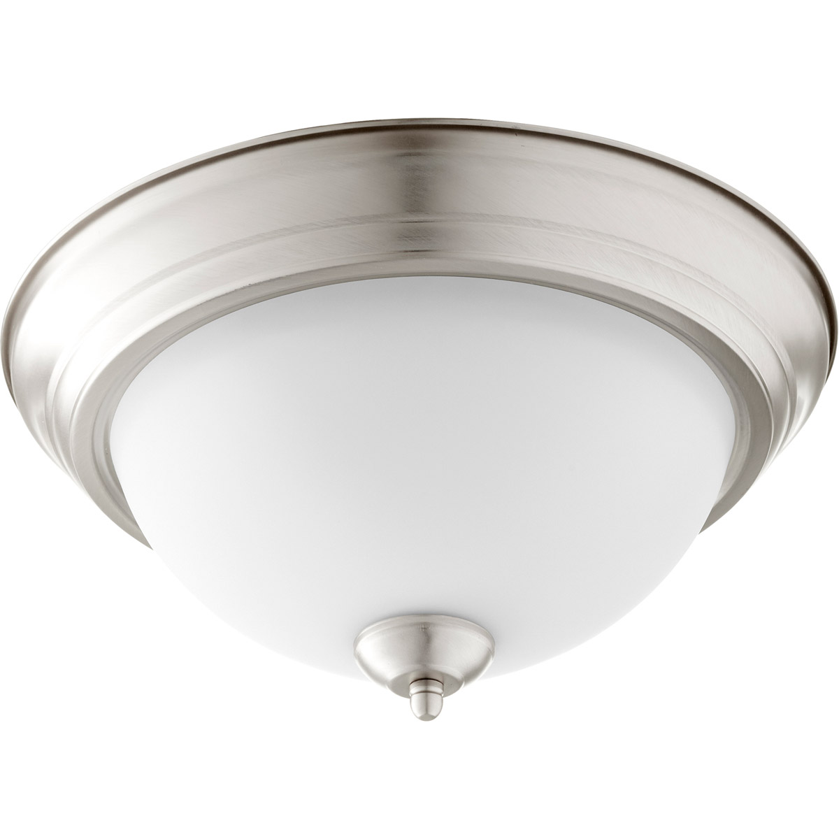 Fort Worth 2 Light 13.5 inch Satin Nickel Flush Mount Ceiling Light