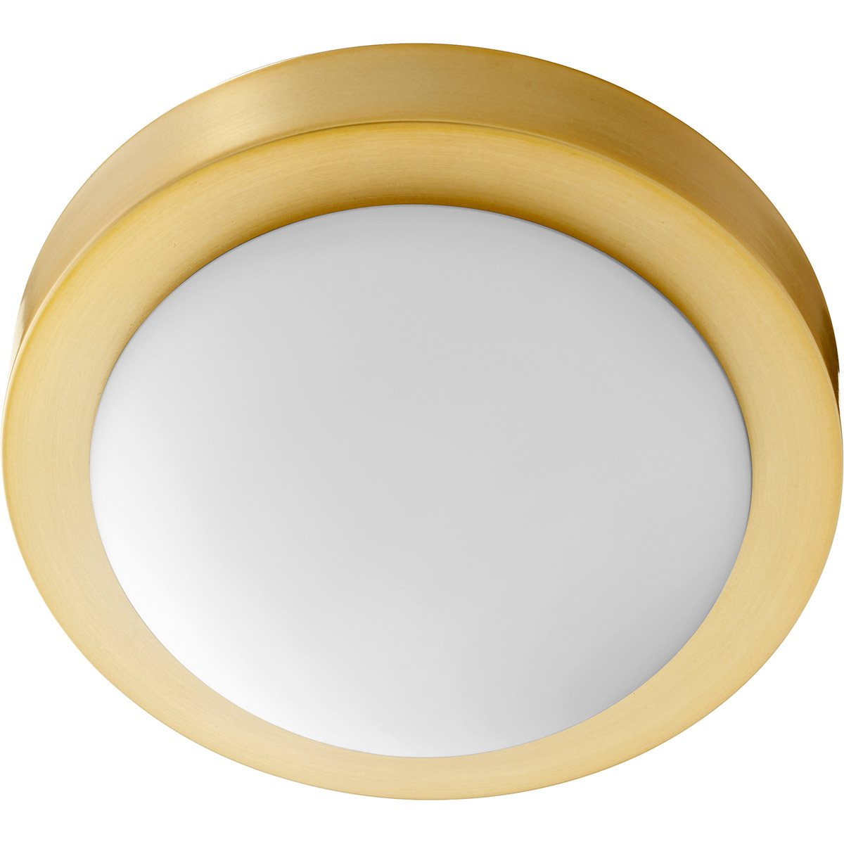 Contempo 1 Light 9.25 inch Aged Brass Flush Mount Ceiling Light