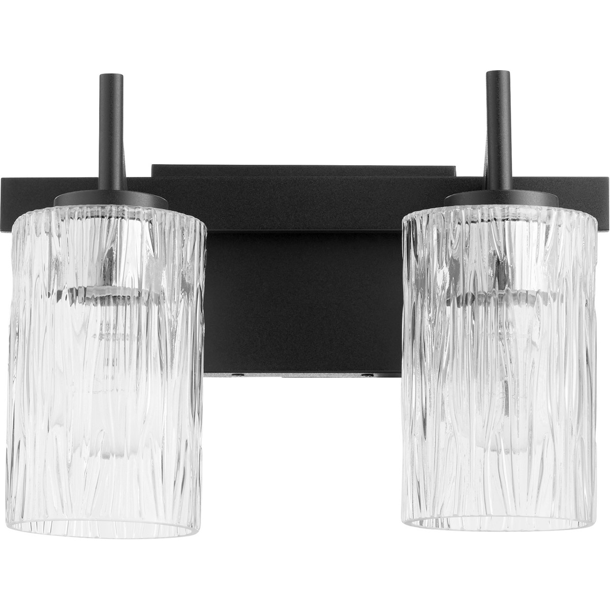 Fort Worth 2 Light 12.75 inch Noir Vanity Light Wall Light