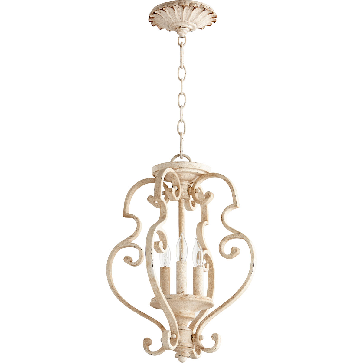 San Miguel 3 Light 13.5 inch Persian White Dual Mount Pendant Ceiling Light