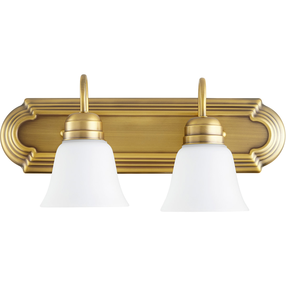 Signature 2 Light 18 inch Aged Brass Vanity Light Wall Light
