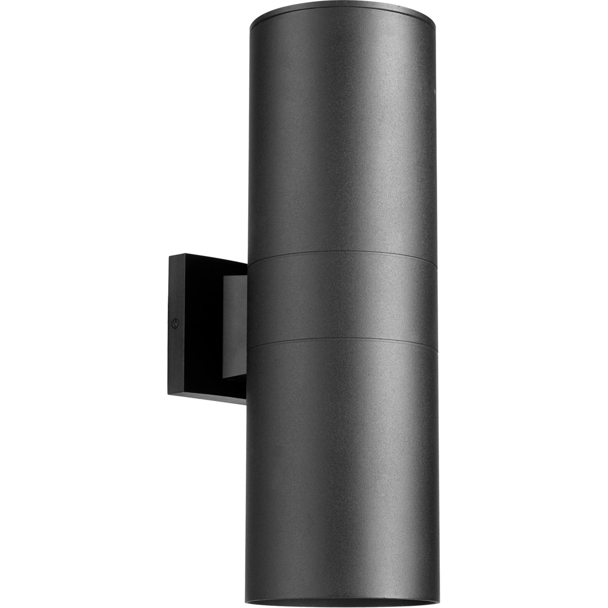 Quorum 721-2-69 Cylinder 2 Light 17.25 inch Noir Outdoor Wall Lantern