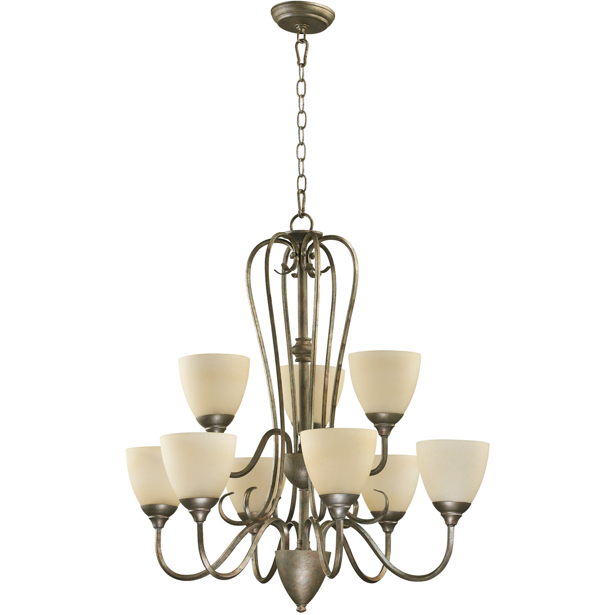 Powell 9 Light 29 inch Mystic Silver Chandelier Ceiling Light