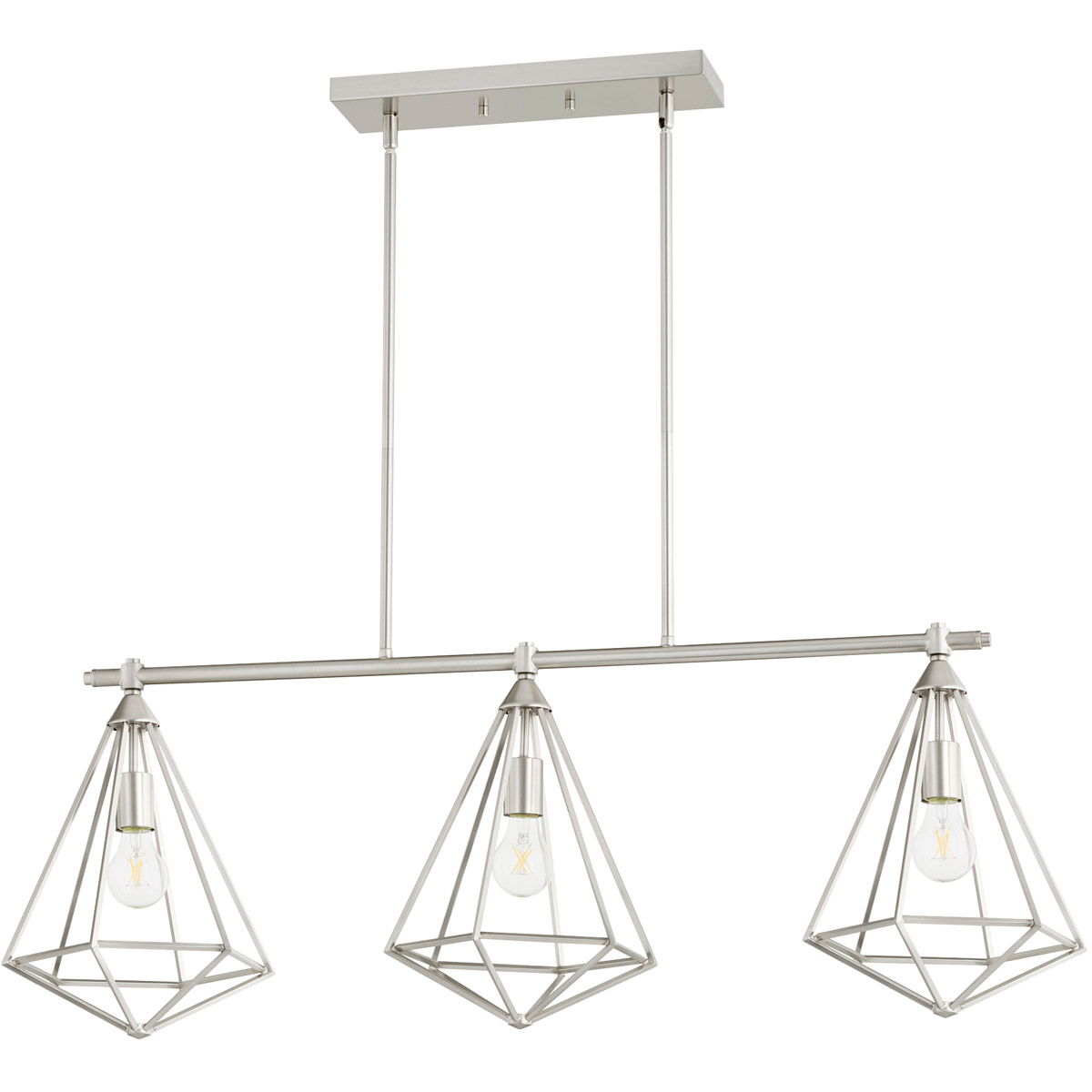Bennett 3 Light 42 inch Satin Nickel Island Light Ceiling Light