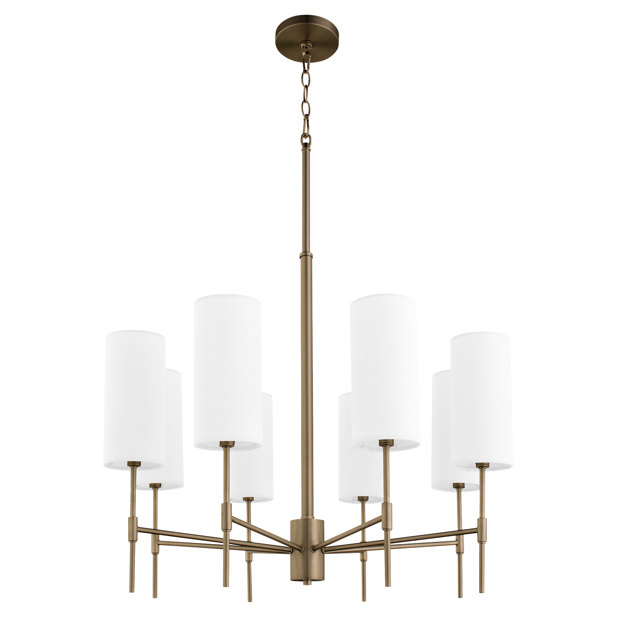 Hamilton 8 Light 27.5 inch Dark Brass Chandelier Ceiling Light