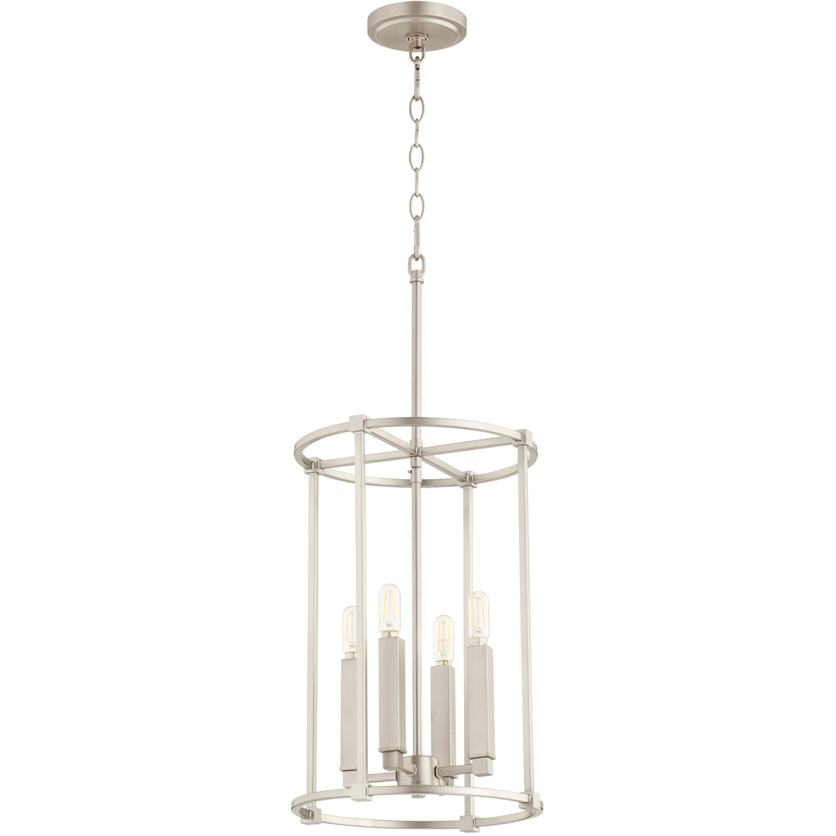 Olympus 4 Light 11.75 inch Satin Nickel Entry Ceiling Light