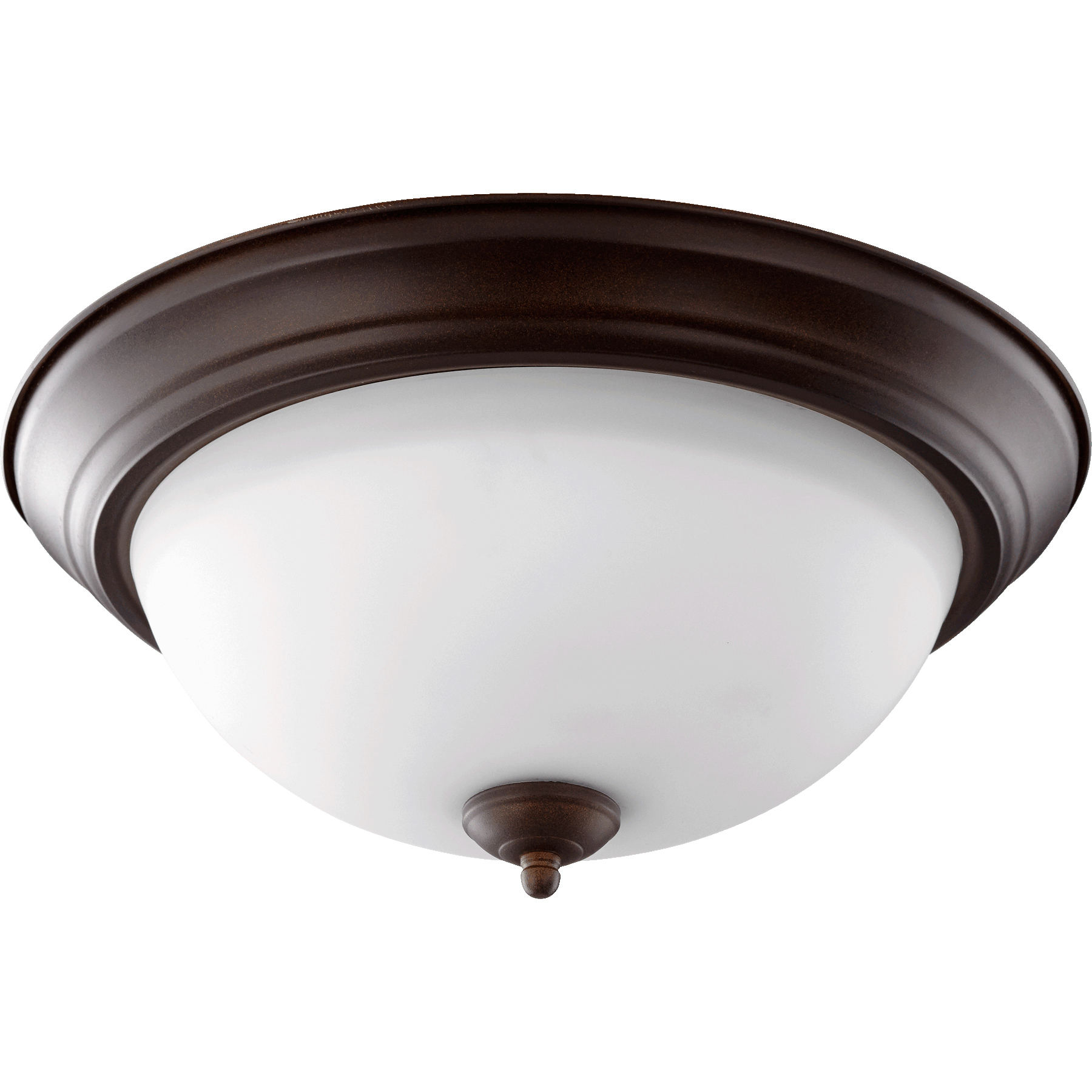 Quorum 30631586 Fort Worth 3 Light 16 inch Oiled Bronze Flush Mount