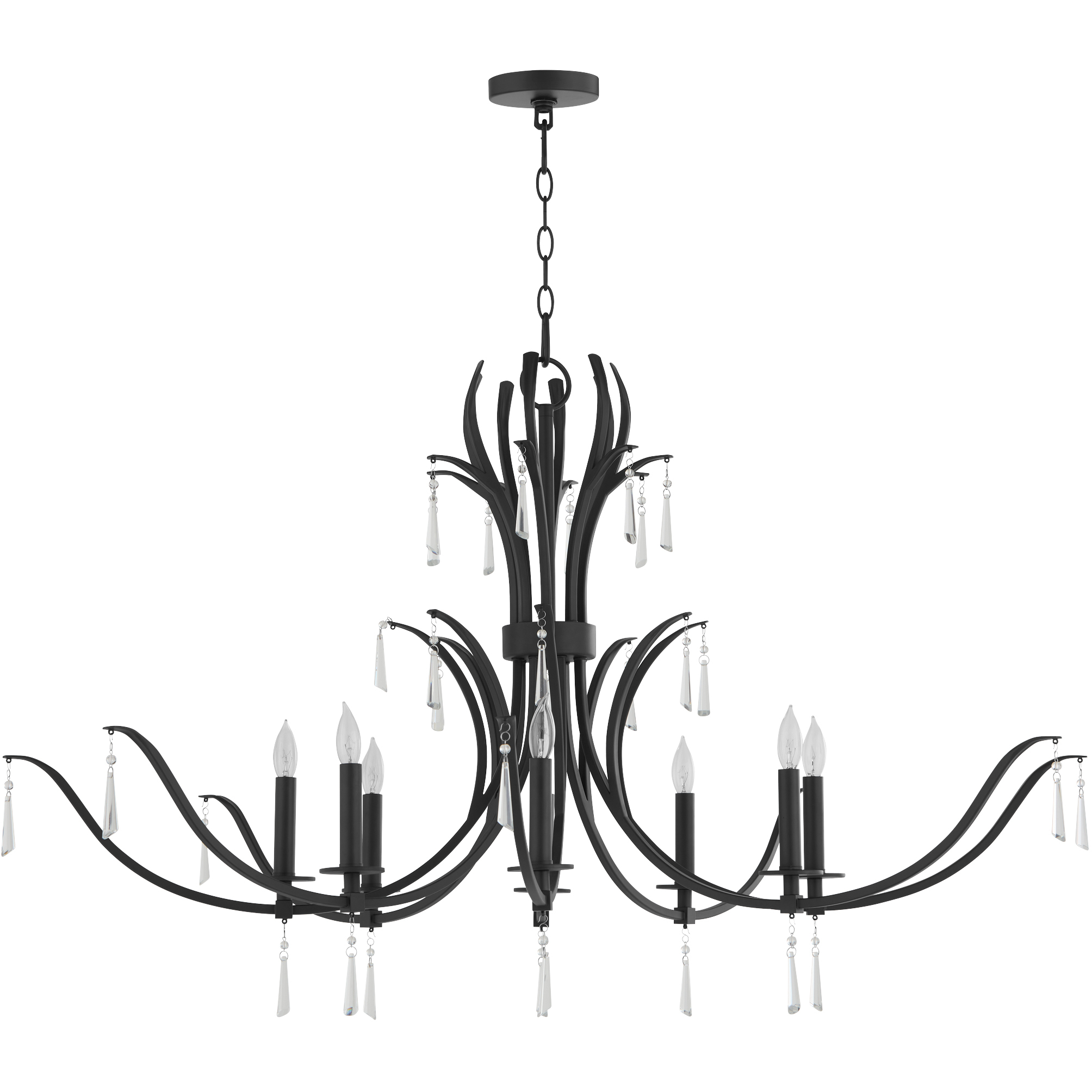 8 light chandelier black cheap