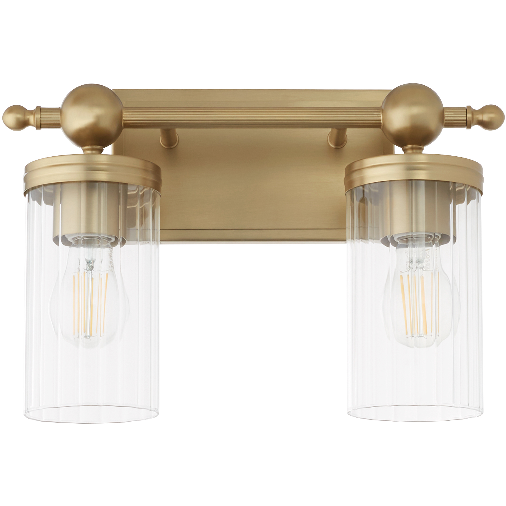 Quorum 560-2-80 Lee Boulevard 2 Light 14.75 inch Aged Brass Vanity