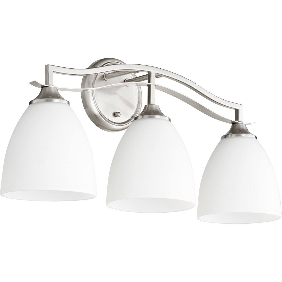 Jardin 3 Light 21.5 inch Satin Nickel Vanity Light Wall Light in Satin Opal