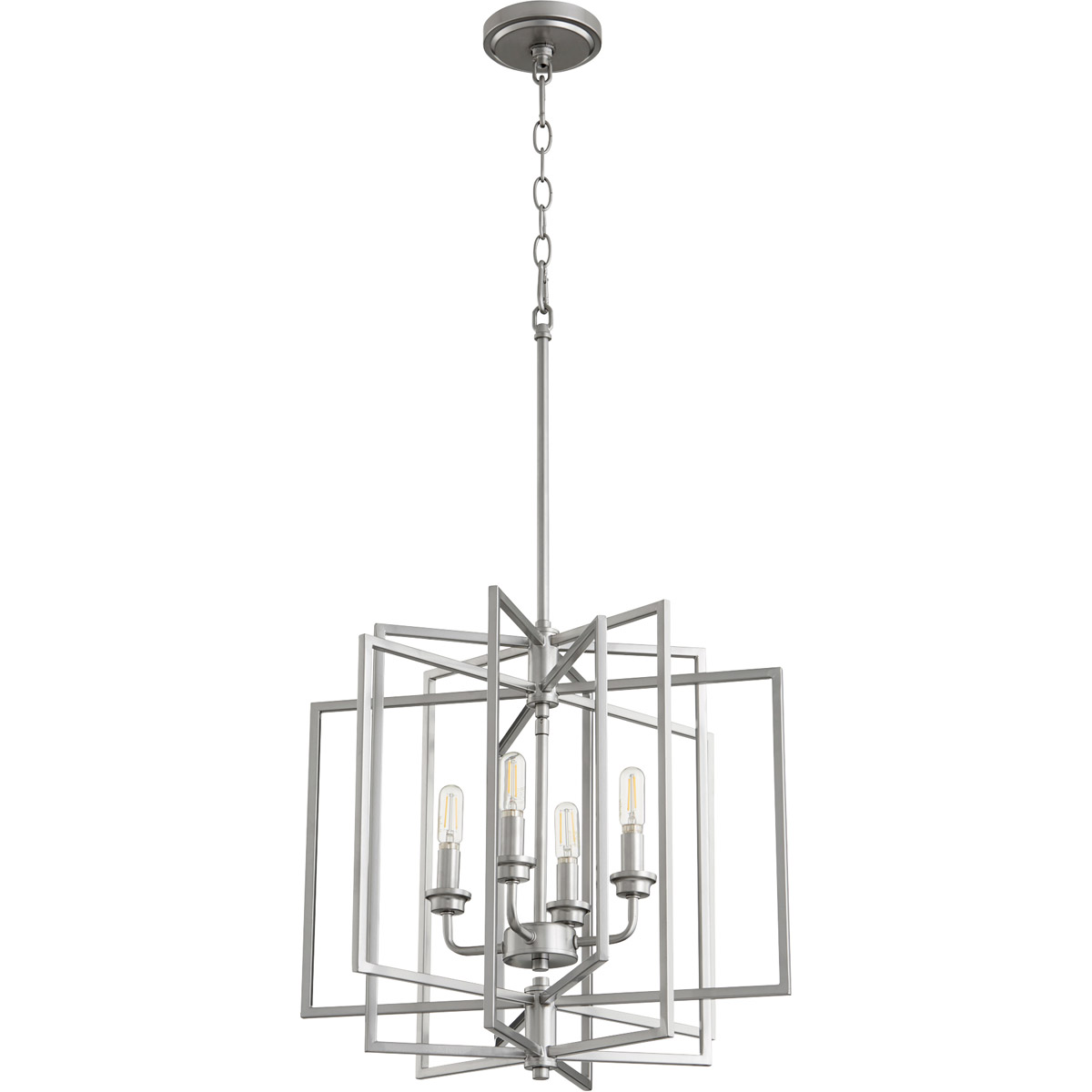 Quorum 888464 Hammond 4 Light 19 inch Classic Nickel Pendant Ceiling