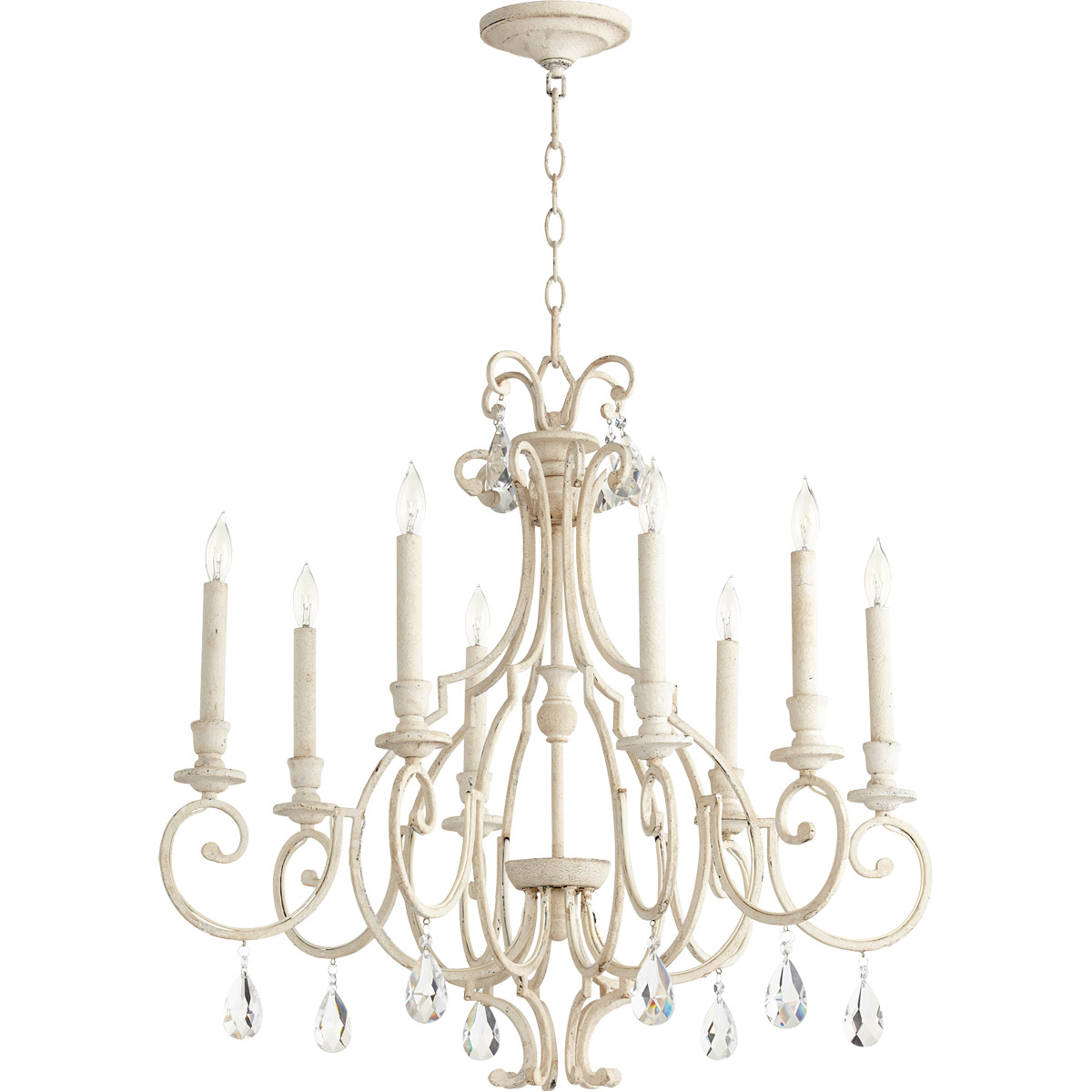 Ansley 8 Light 29 inch Persian White Chandelier Ceiling Light