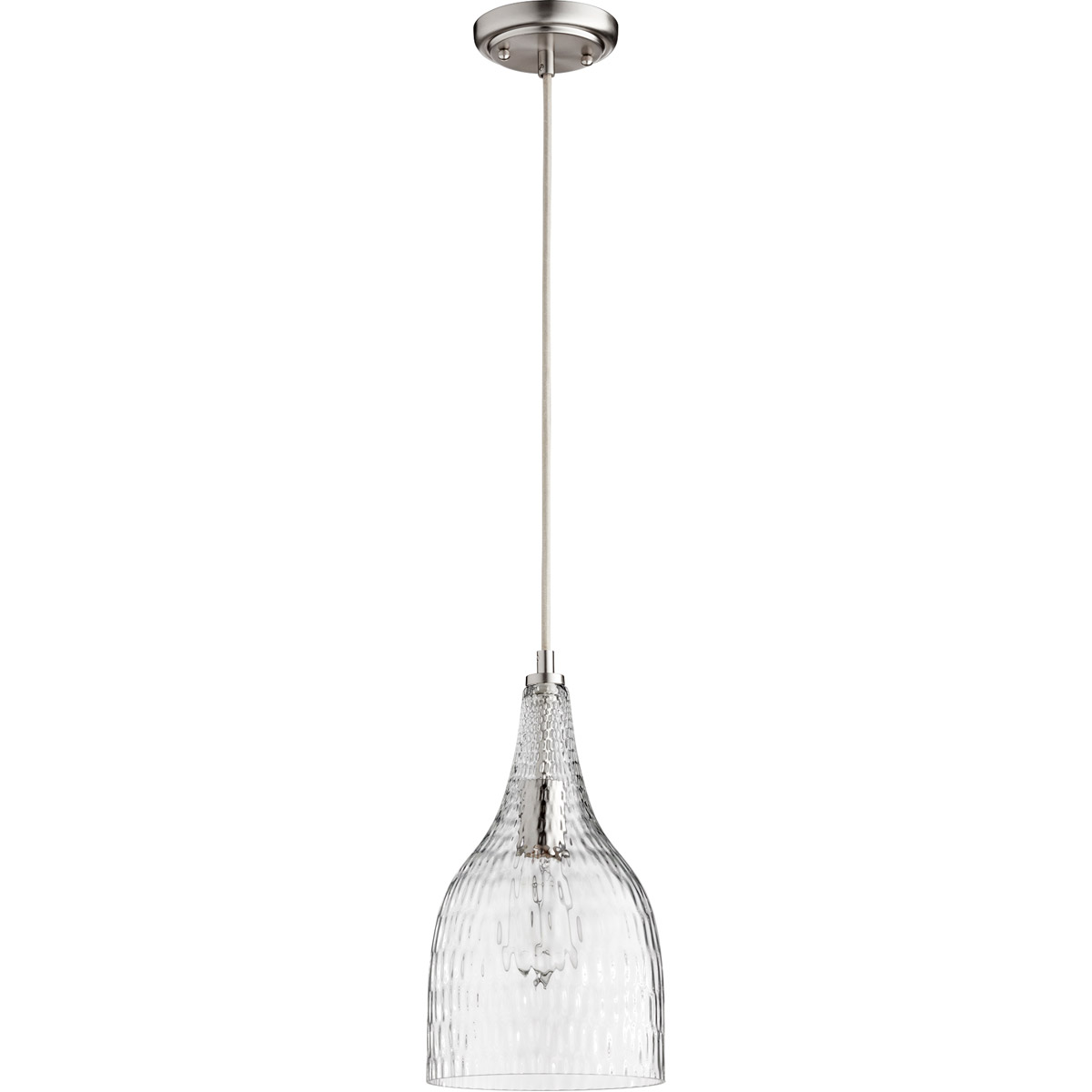 Fort Worth 1 Light 7.5 inch Satin Nickel Mini Pendant Ceiling Light