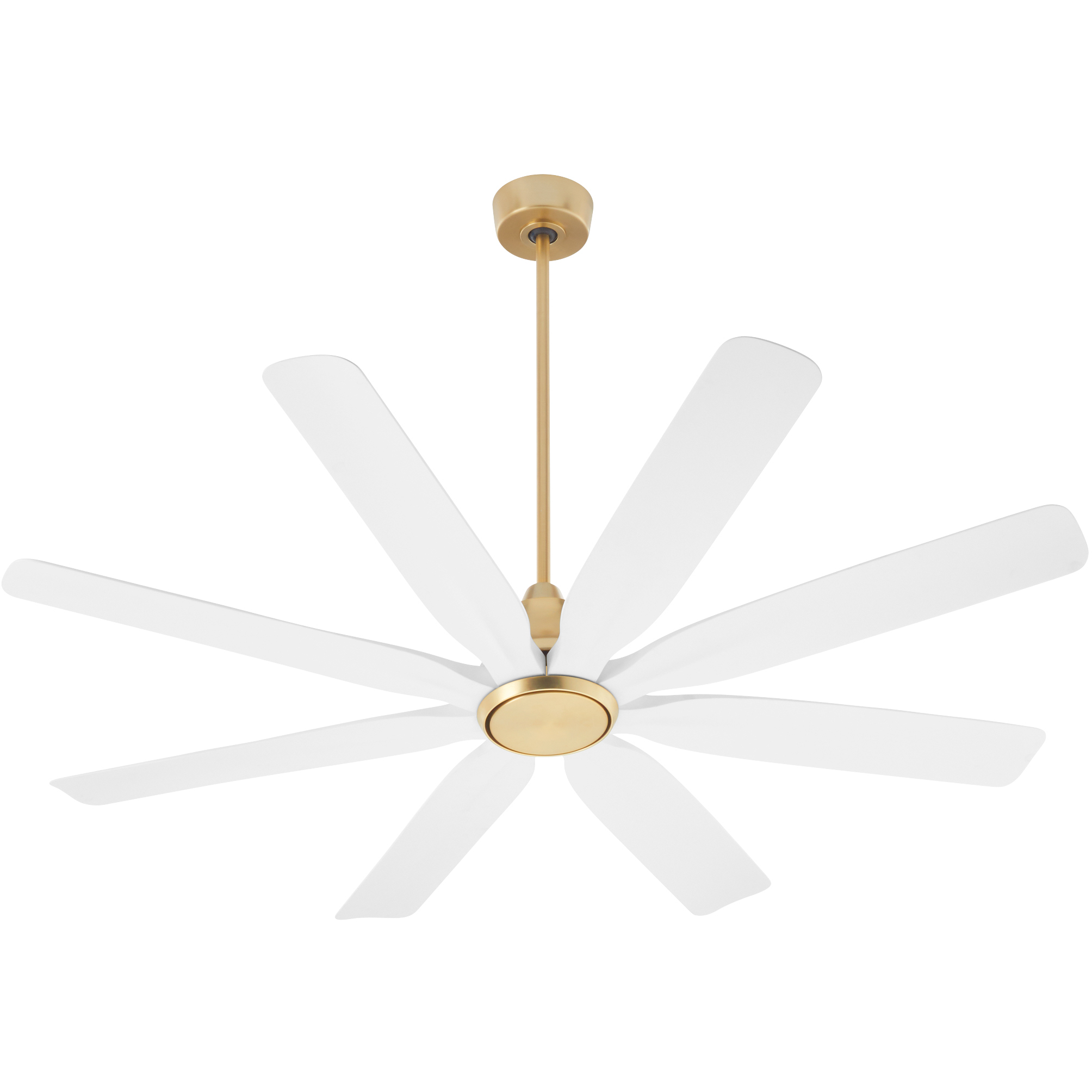 Quorum 33608-80 Rosales 60 inch Aged Brass with Studio White