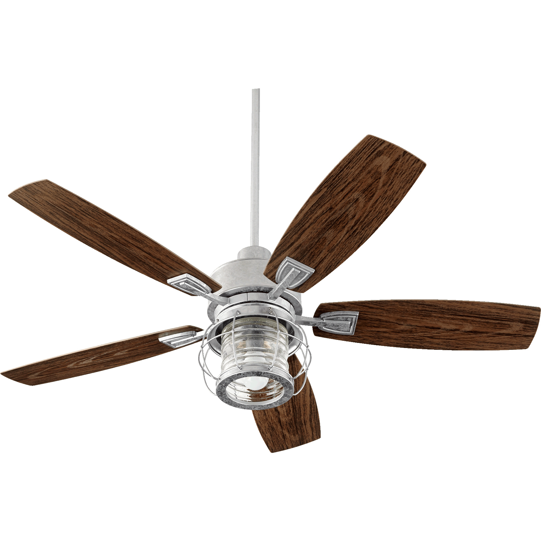 Galveston 52 inch Galvanized with Walnut Blades Patio Fan