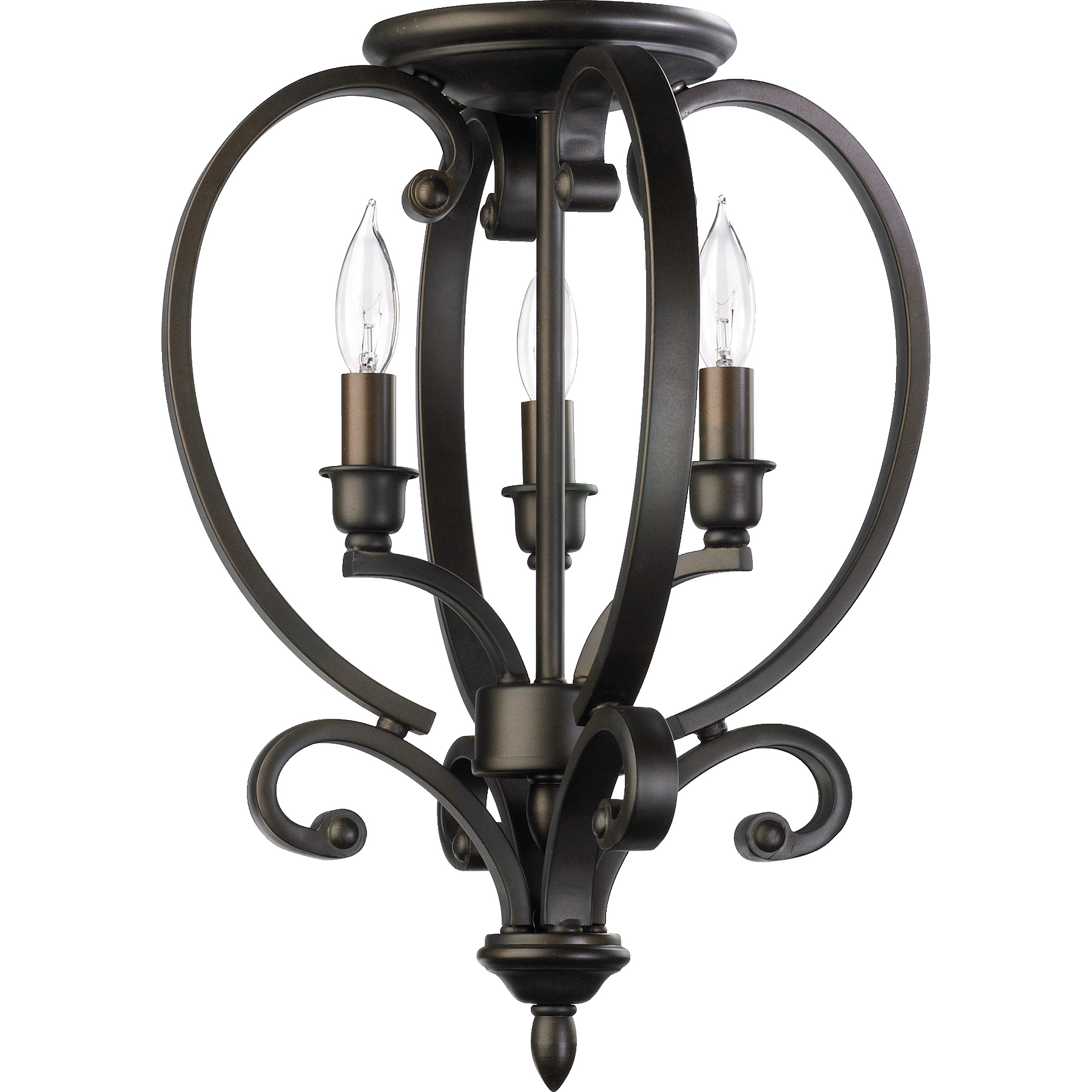 Bryant 3 Light 12.5 inch Oiled Bronze Foyer Light Ceiling Light