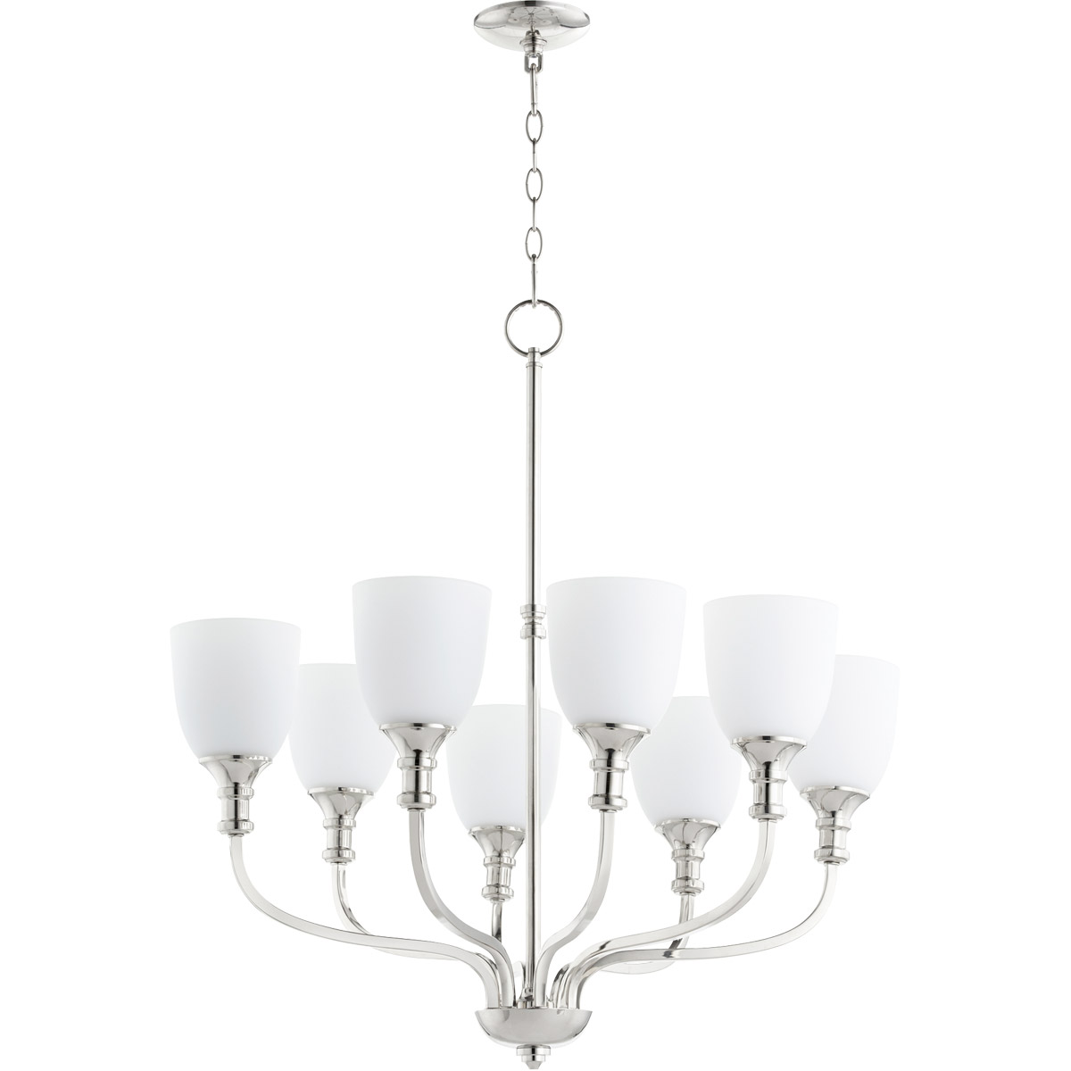 Richmond 8 Light 31 inch Polished Nickel Chandelier Ceiling Light