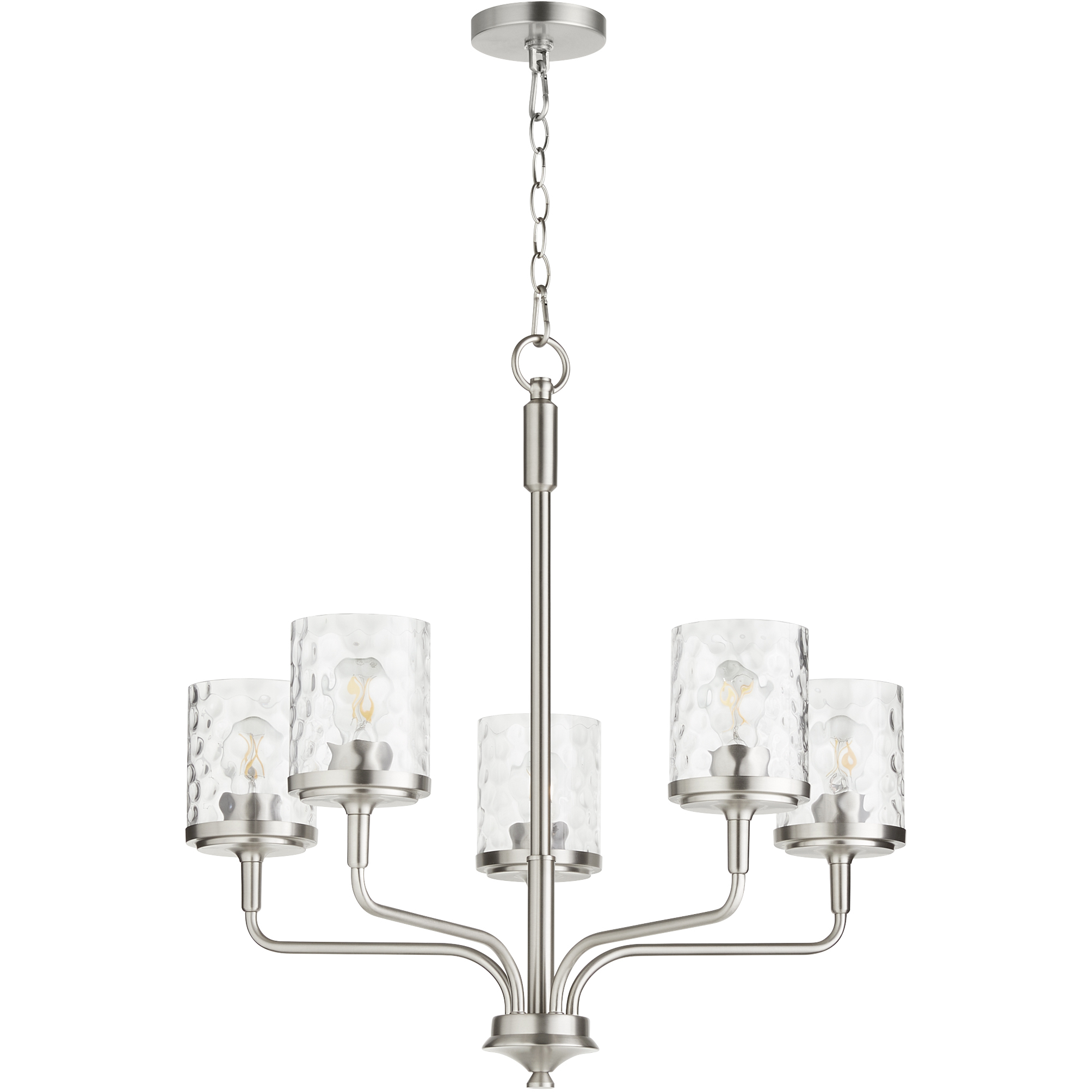 Starky 5 Light 27 inch Satin Nickel Chandelier Ceiling Light