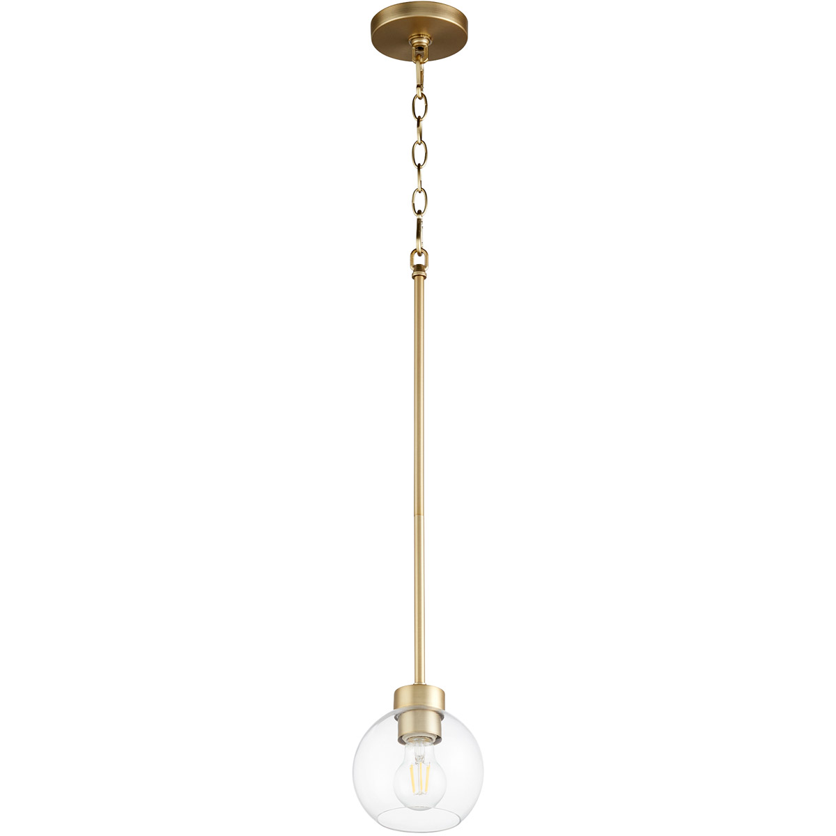 Volan 1 Light 6 inch Aged Brass Pendant Ceiling Light