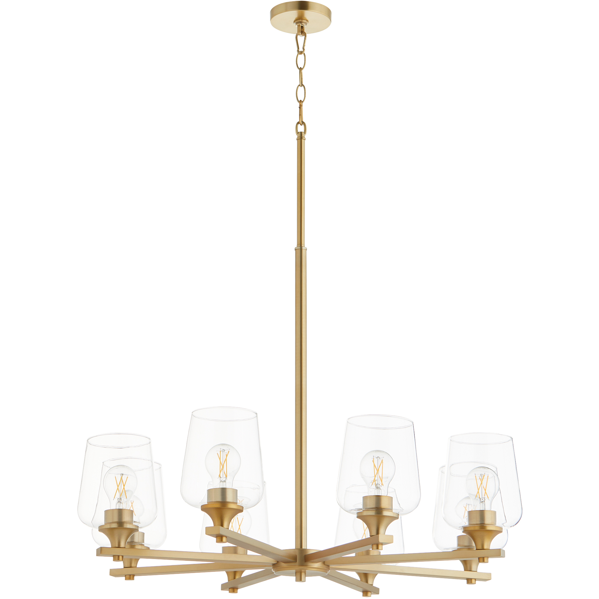 Veno 8 Light 32 inch Aged Brass Chandelier Ceiling Light