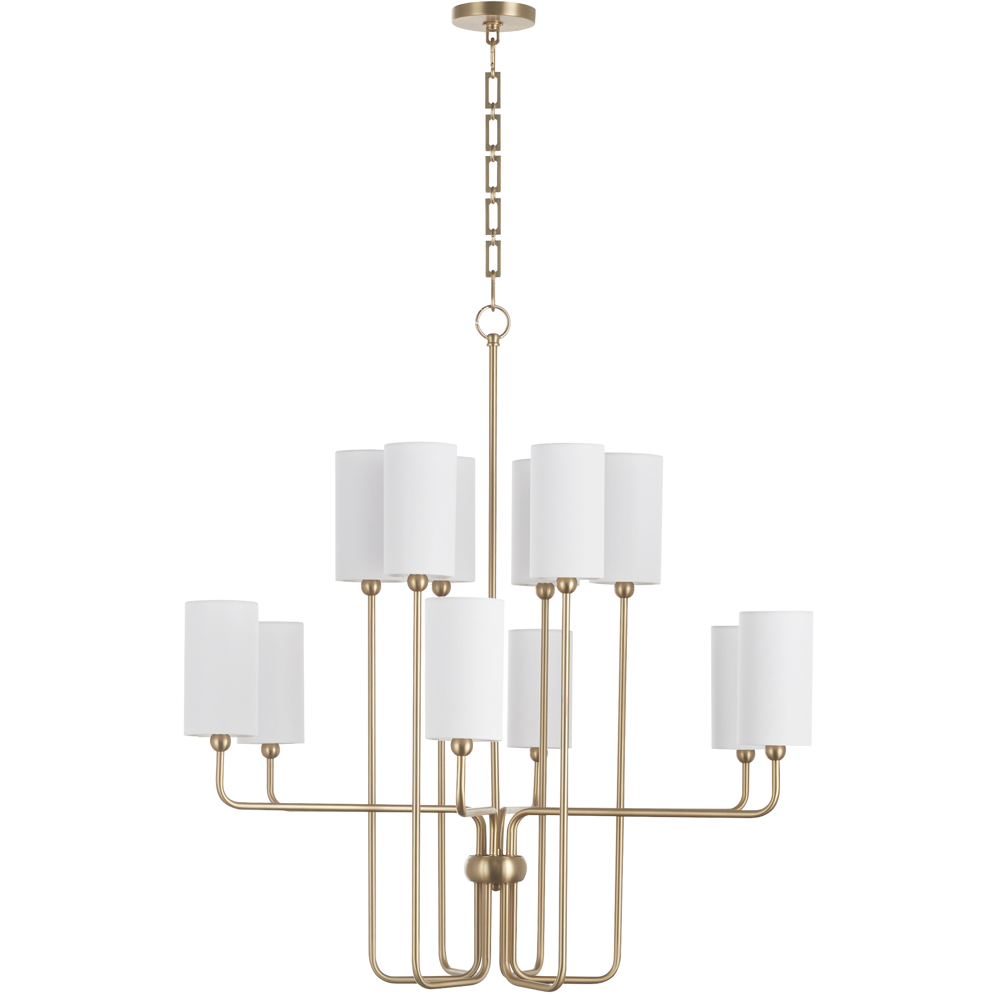 Charlotte 12 Light 37 inch Aged Brass Chandelier Ceiling Light
