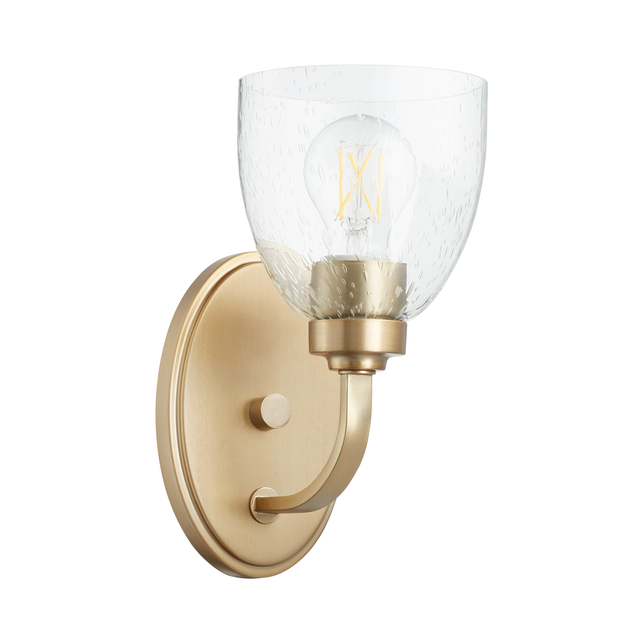 Reyes 1 Light 5.25 inch Aged Brass Wall Sconce Wall Light in Clear Seeded