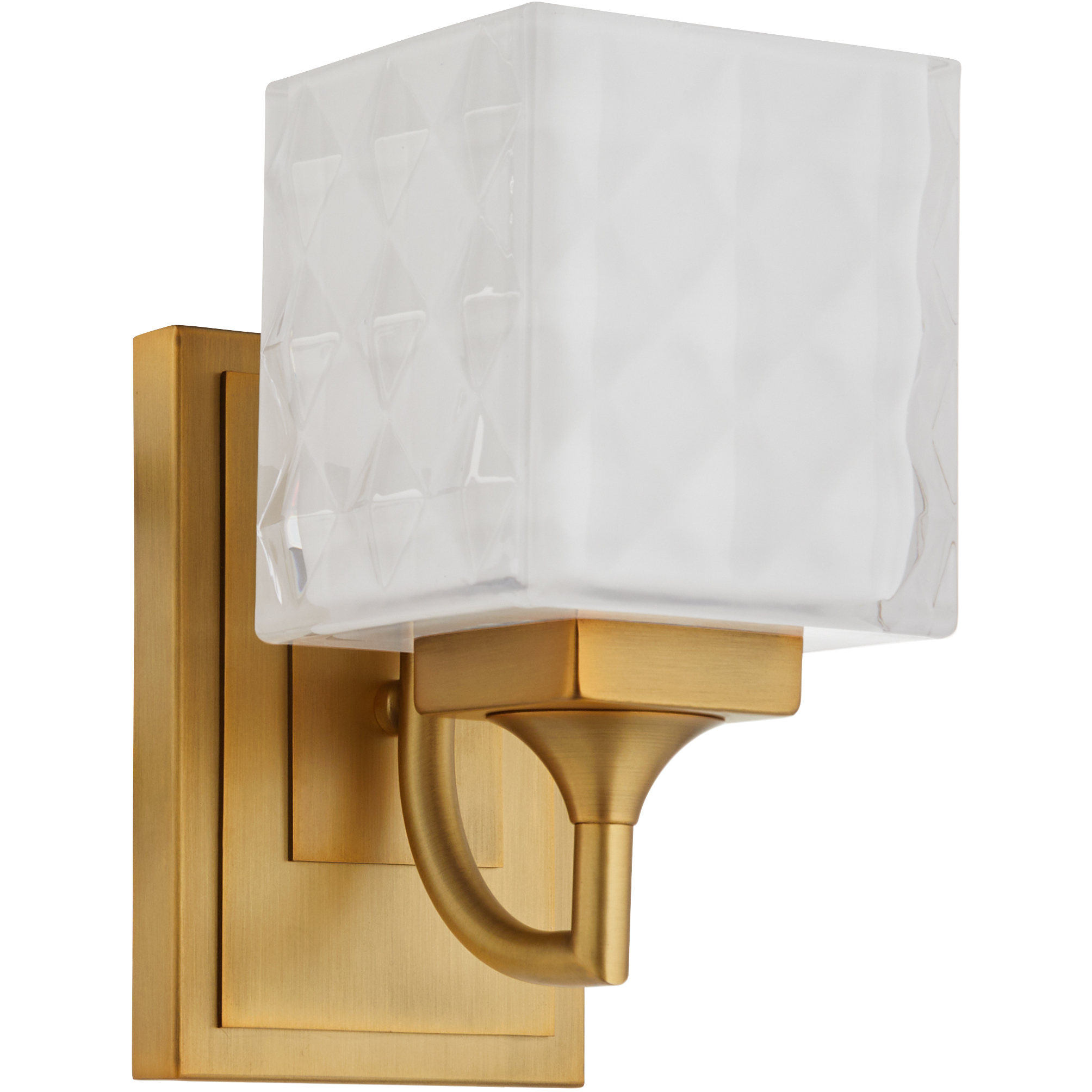 Diamonte 1 Light 4.5 inch Brushed Brass Wall Mount Wall Light
