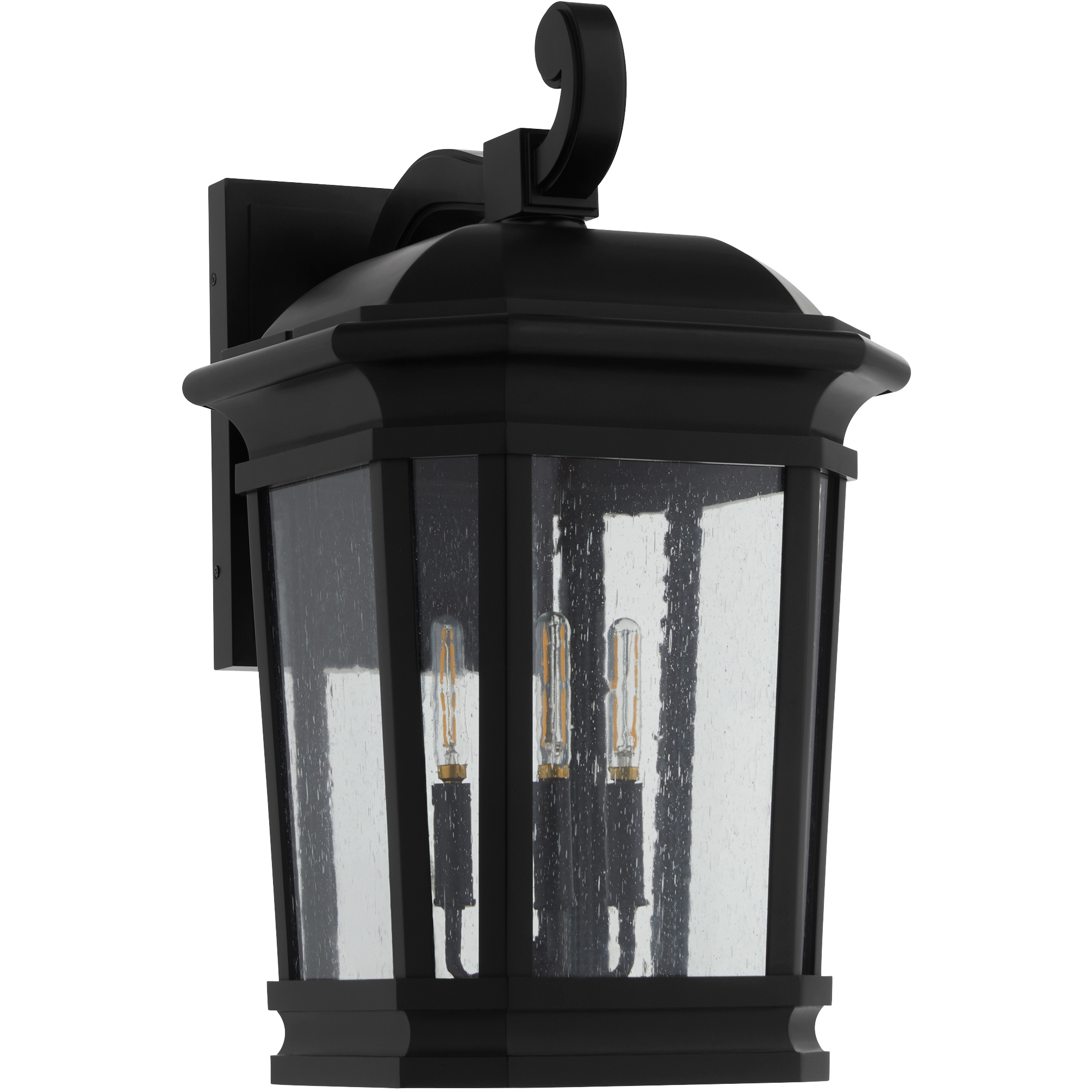 Murphy 3 Light 24 inch Matte Black Outdoor Wall Lantern