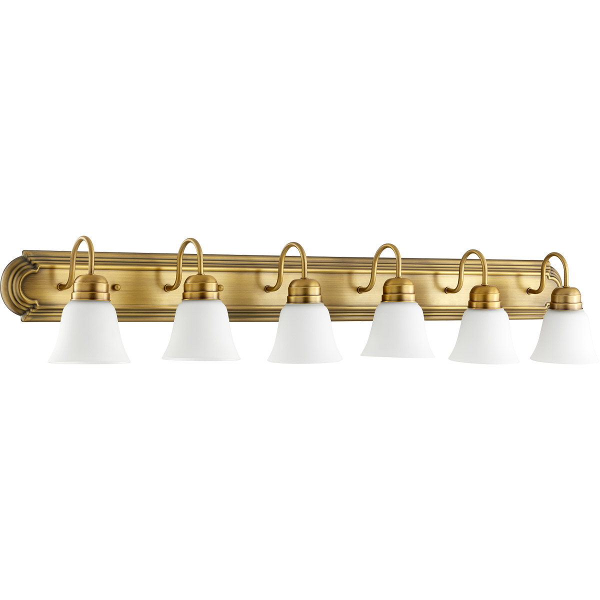 Signature 6 Light 48 inch Aged Brass Vanity Light Wall Light