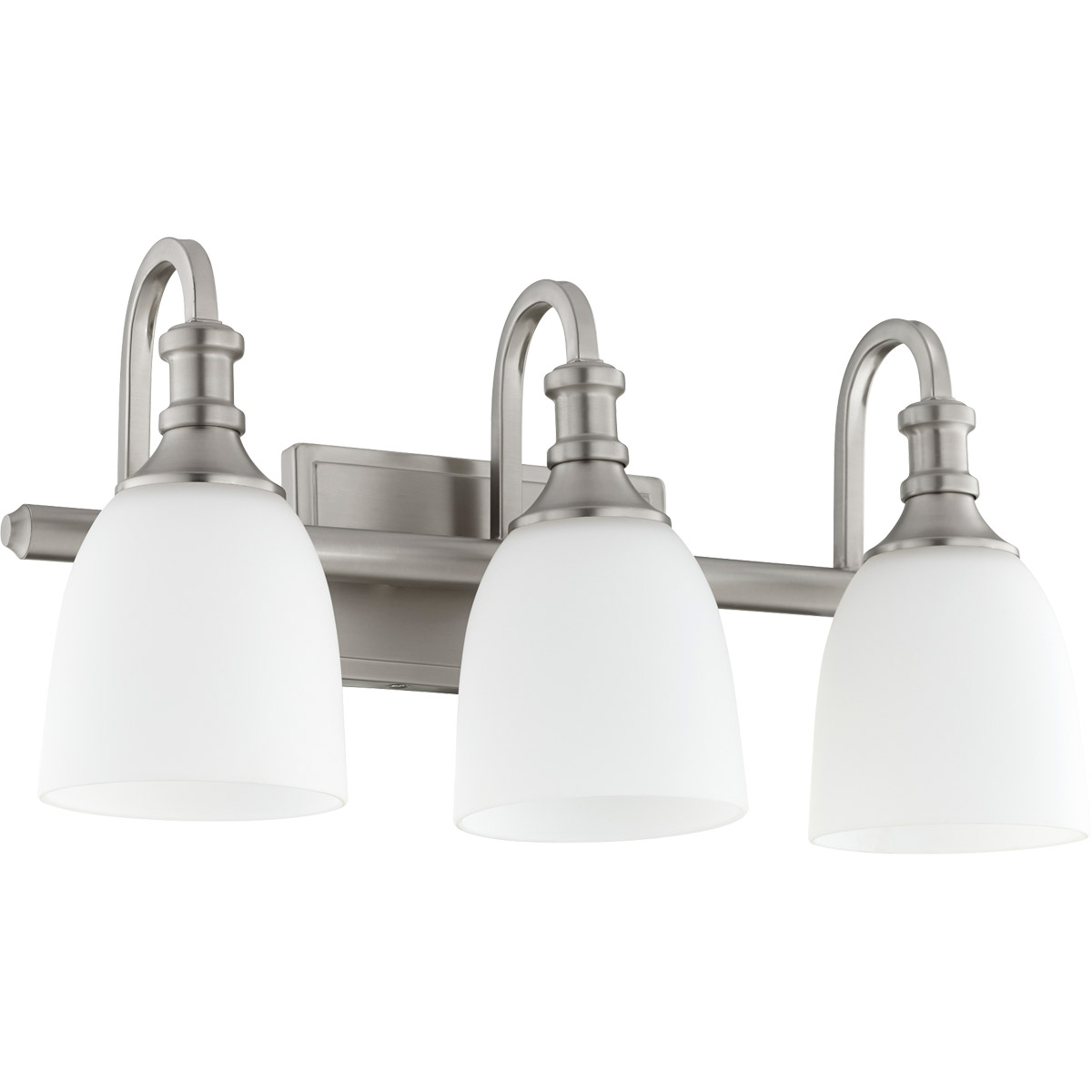 Richmond 3 Light 20.25 inch Satin Nickel Vanity Light Wall Light in Satin Opal