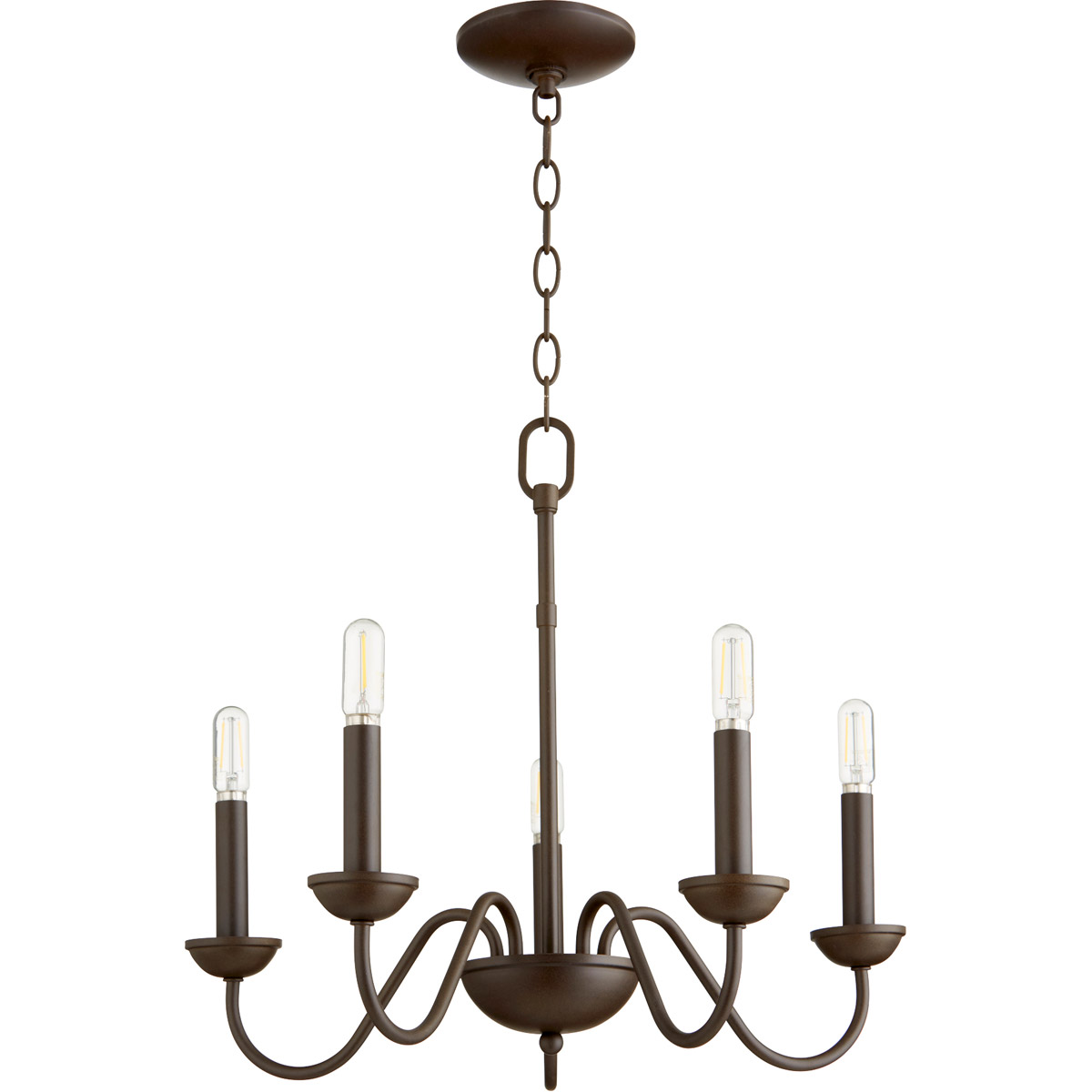 Quorum 6040586 Fort Worth 5 Light 20 inch Oiled Bronze Chandelier