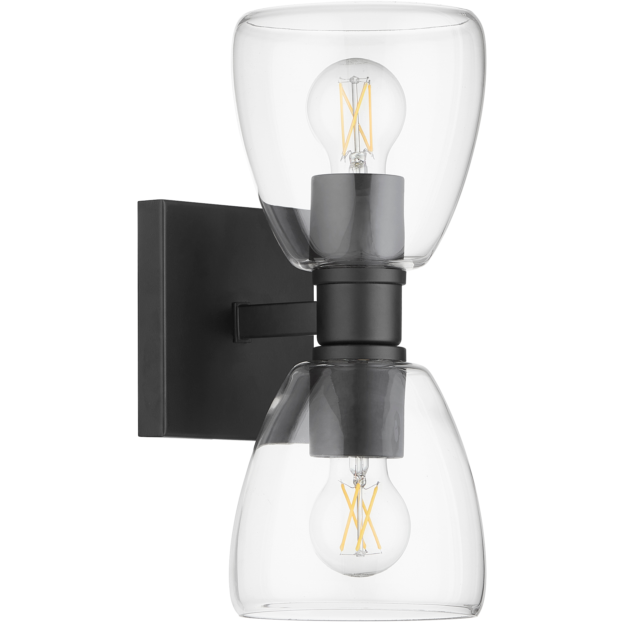 Relo 2 Light 6 inch Matte Black Wall Sconce Wall Light