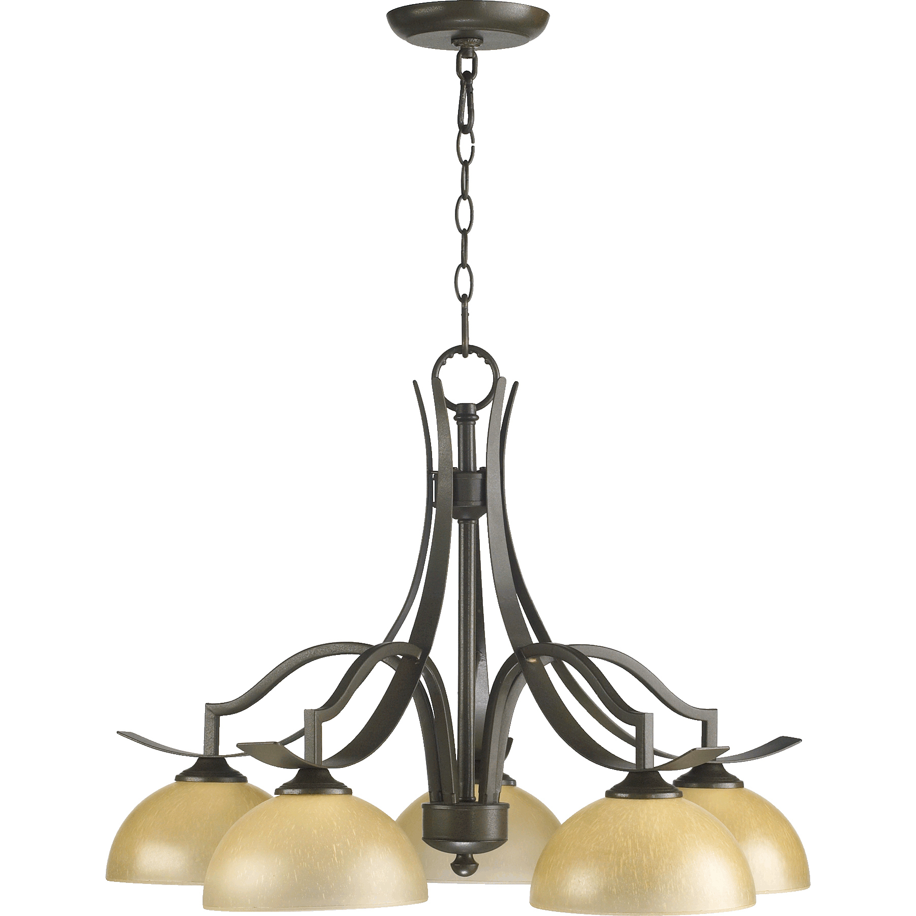 Atwood 5 Light 26 inch Oiled Bronze Dinette Chandelier Ceiling Light