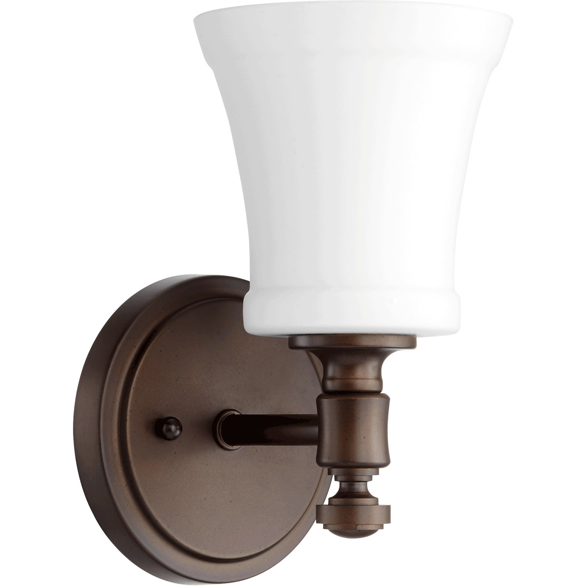 Rossington 1 Light 5.13 inch Oiled Bronze Wall Mount Wall Light in Satin Opal, Satin Opal