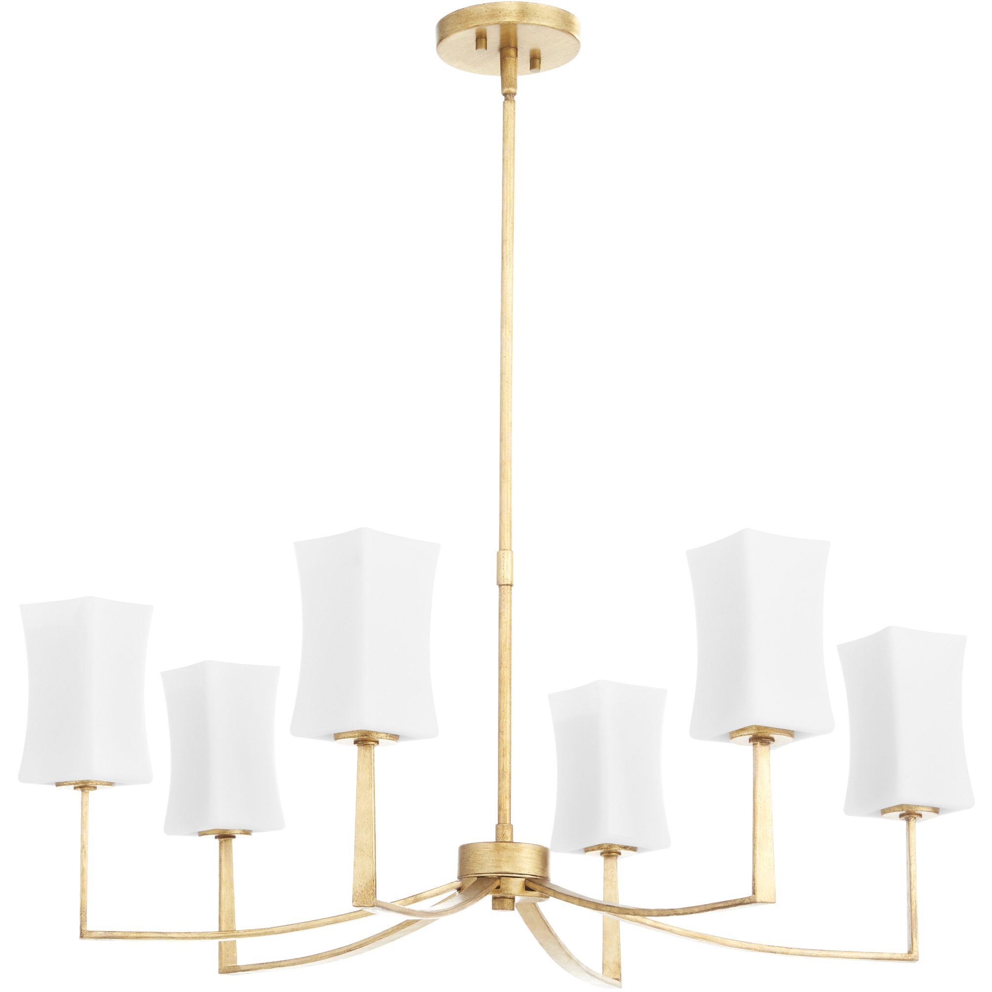Ayala 6 Light 32.75 inch Gold Leaf Chandelier Ceiling Light