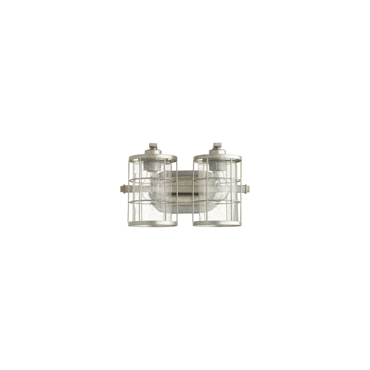 Ellis 2 Light 13.5 inch Tumbled Steel Vanity Light Wall Light