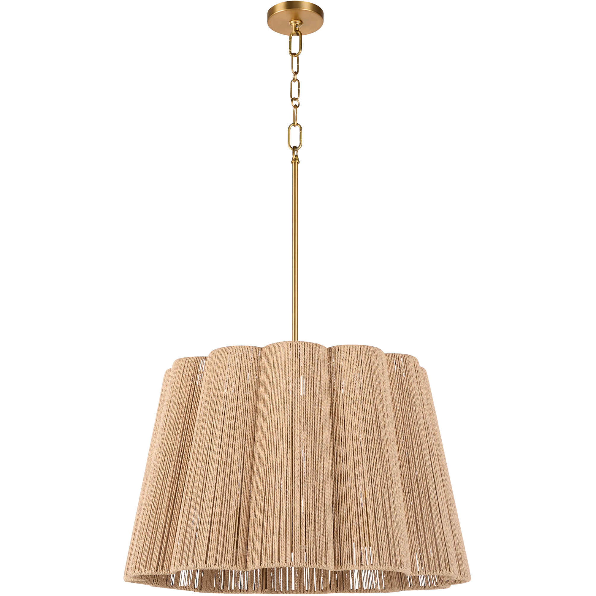 Quorum 851-6-47 Anton 6 Light 26 inch Brushed Brass Pendant