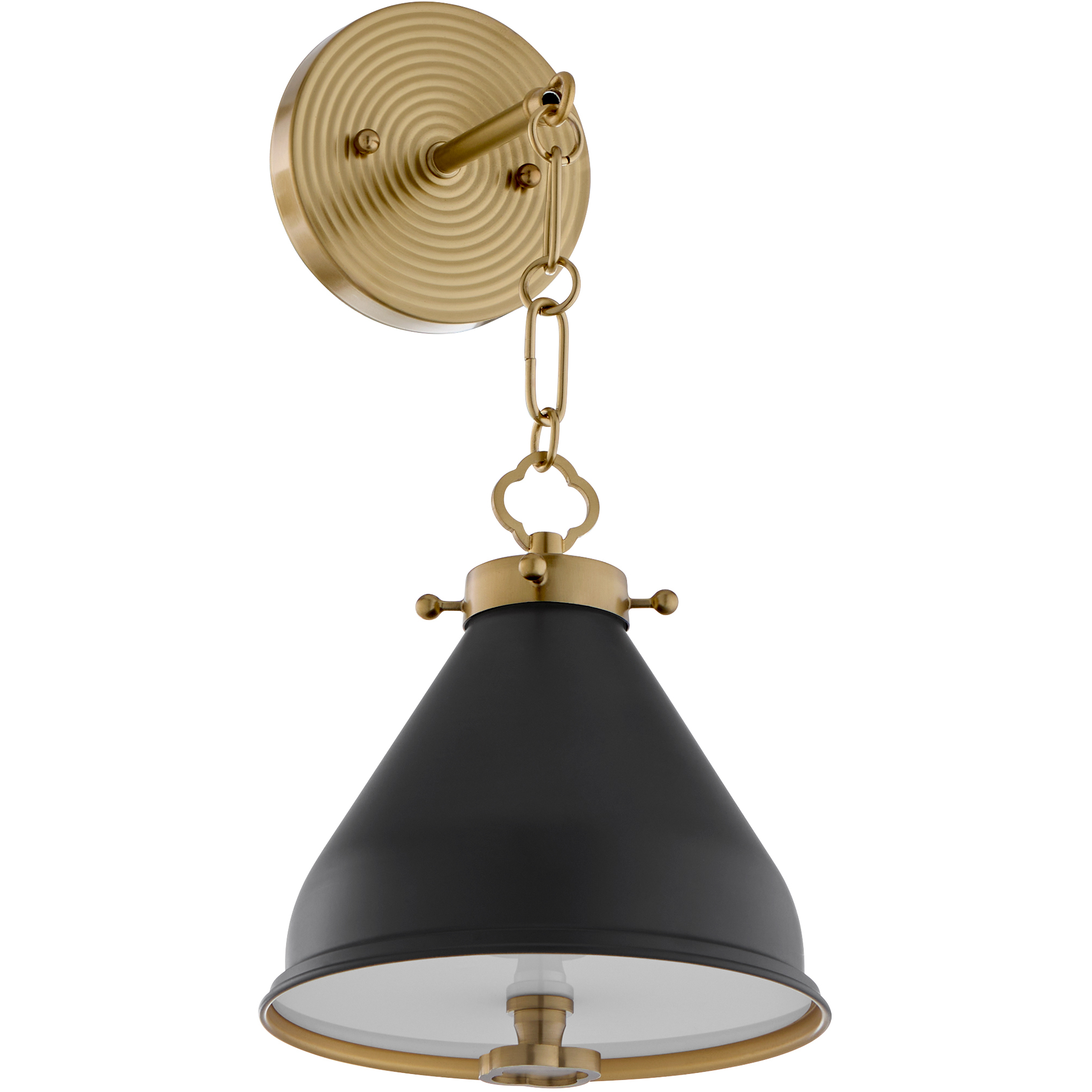 Bonnel 1 Light 8 inch Matte Black and Aged Brass Wall Mount Wall Light