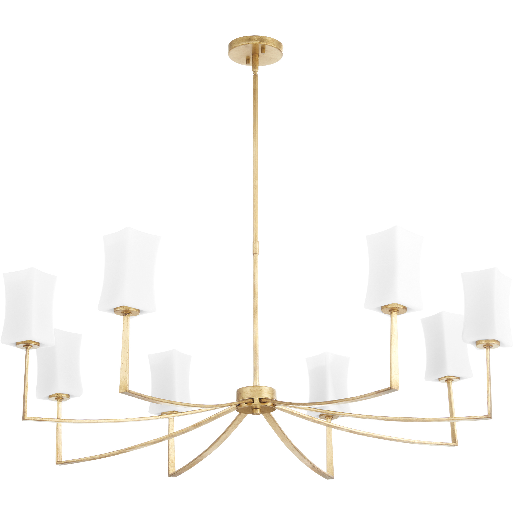 Ayala 8 Light 44 inch Gold Leaf Chandelier Ceiling Light