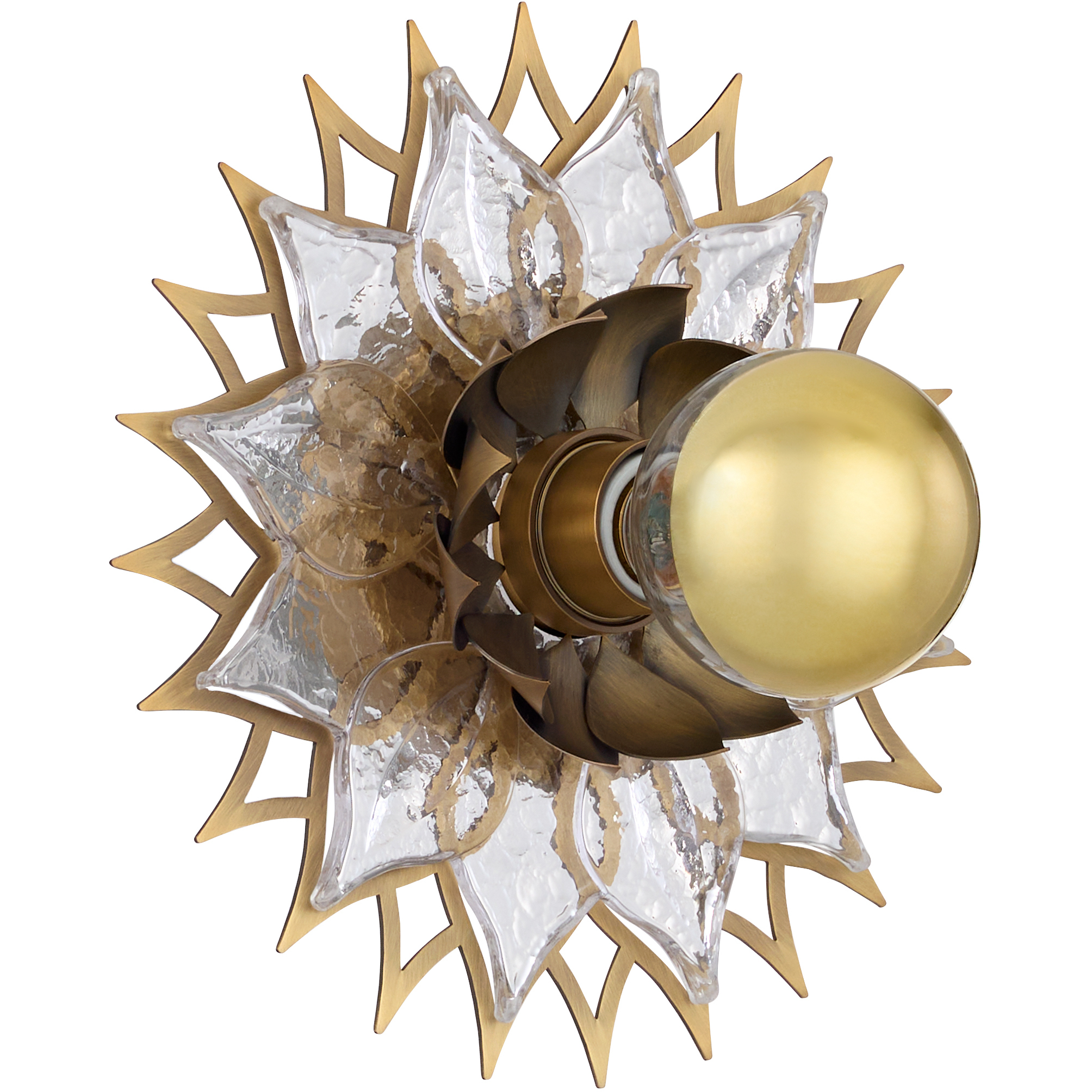 Ondine 10 inch Brushed Brass Wall Sconce Wall Light
